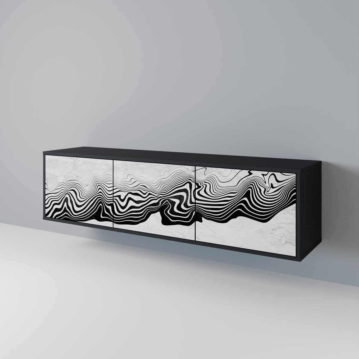 MONOCHROME MIRAGE Έπιπλο τηλεόρασης 3-θυρών