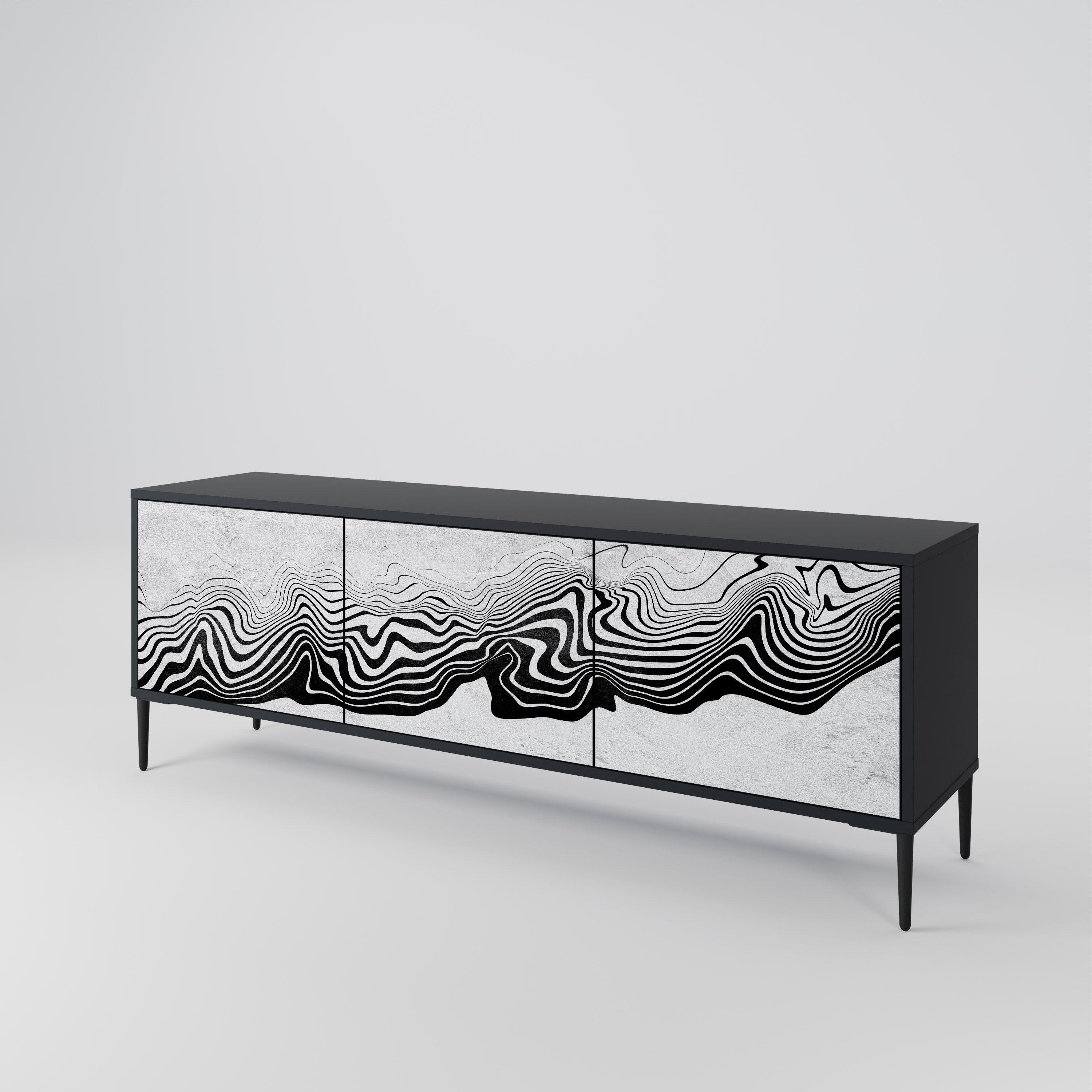 MONOCHROME MIRAGE Έπιπλο τηλεόρασης 3-θυρών