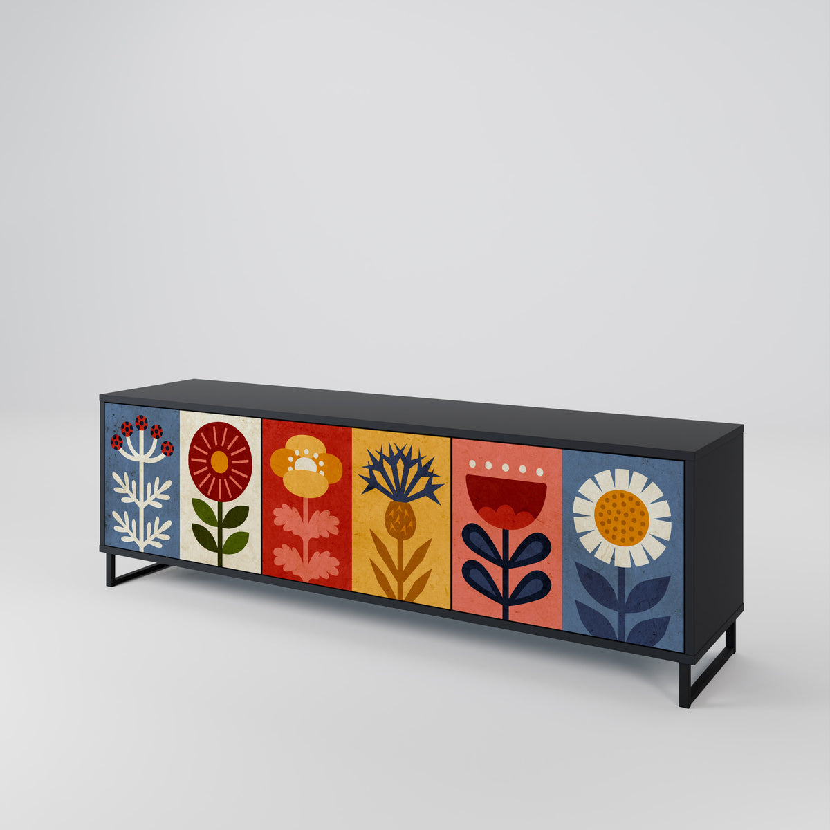 SCANDIC FLOWERET Έπιπλο τηλεόρασης 3-θυρών