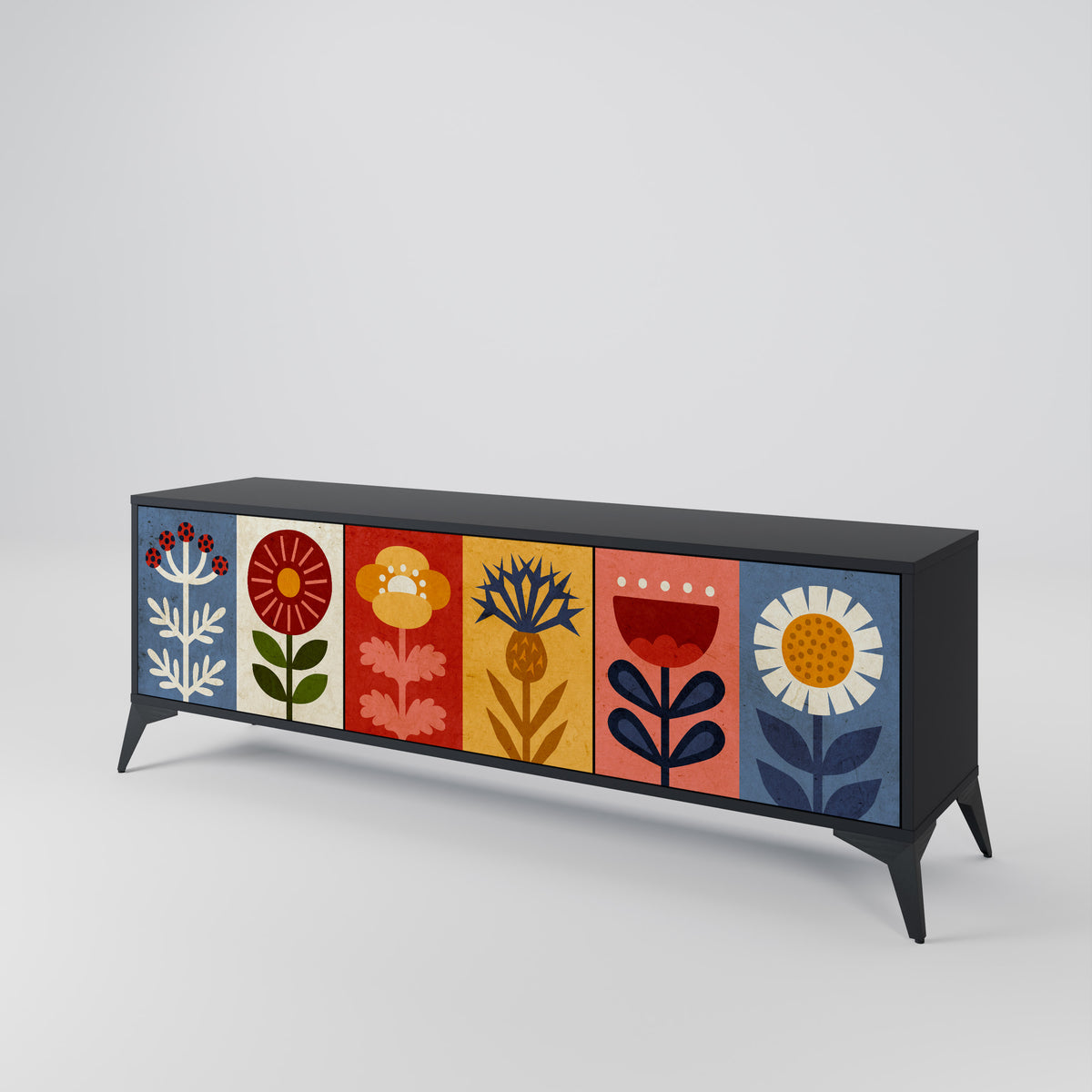 SCANDIC FLOWERET Έπιπλο τηλεόρασης 3-θυρών