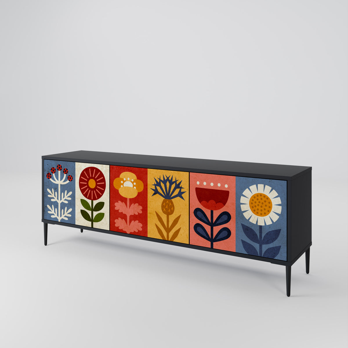 SCANDIC FLOWERET Έπιπλο τηλεόρασης 3-θυρών