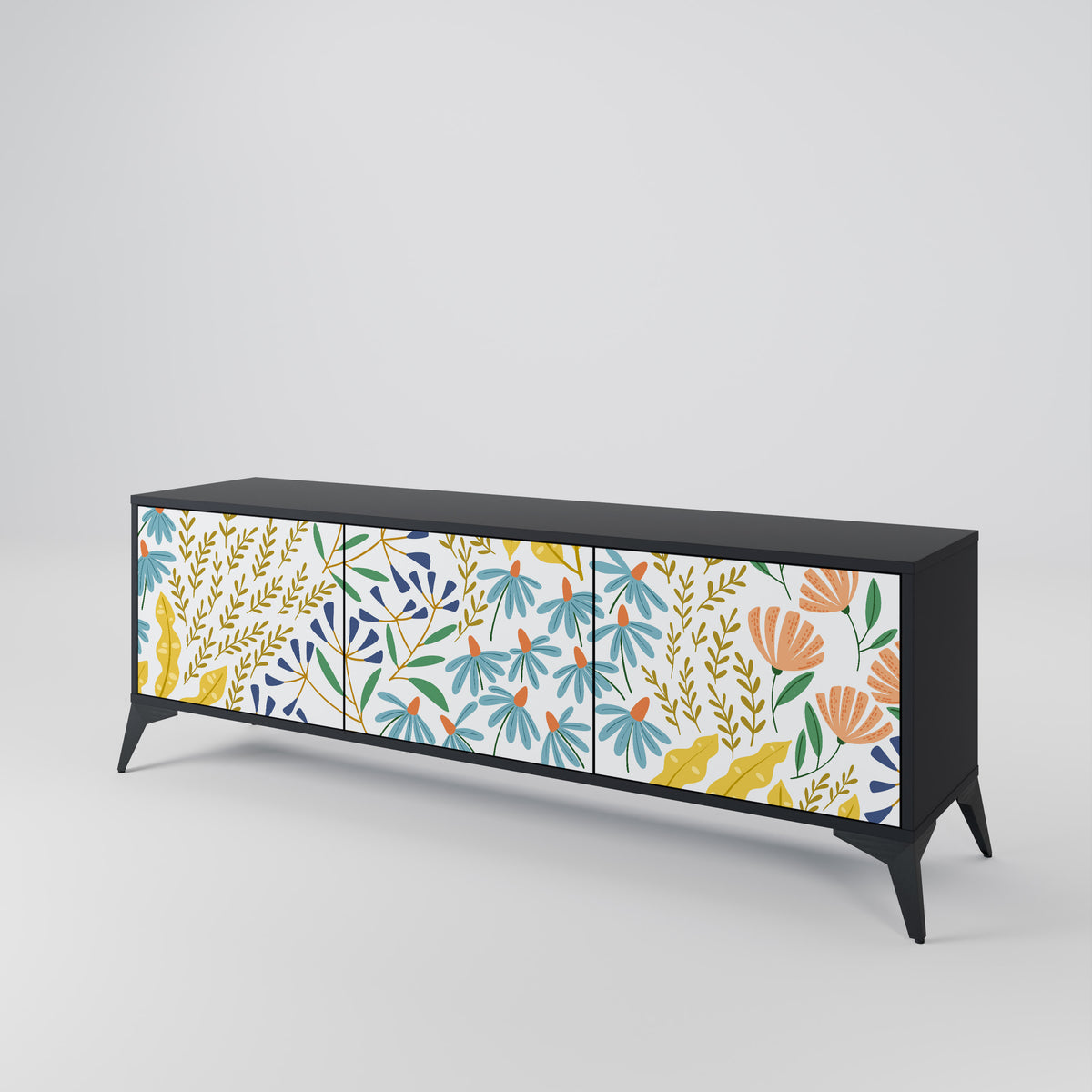 HELLO SPRING Έπιπλο τηλεόρασης 3-θυρών