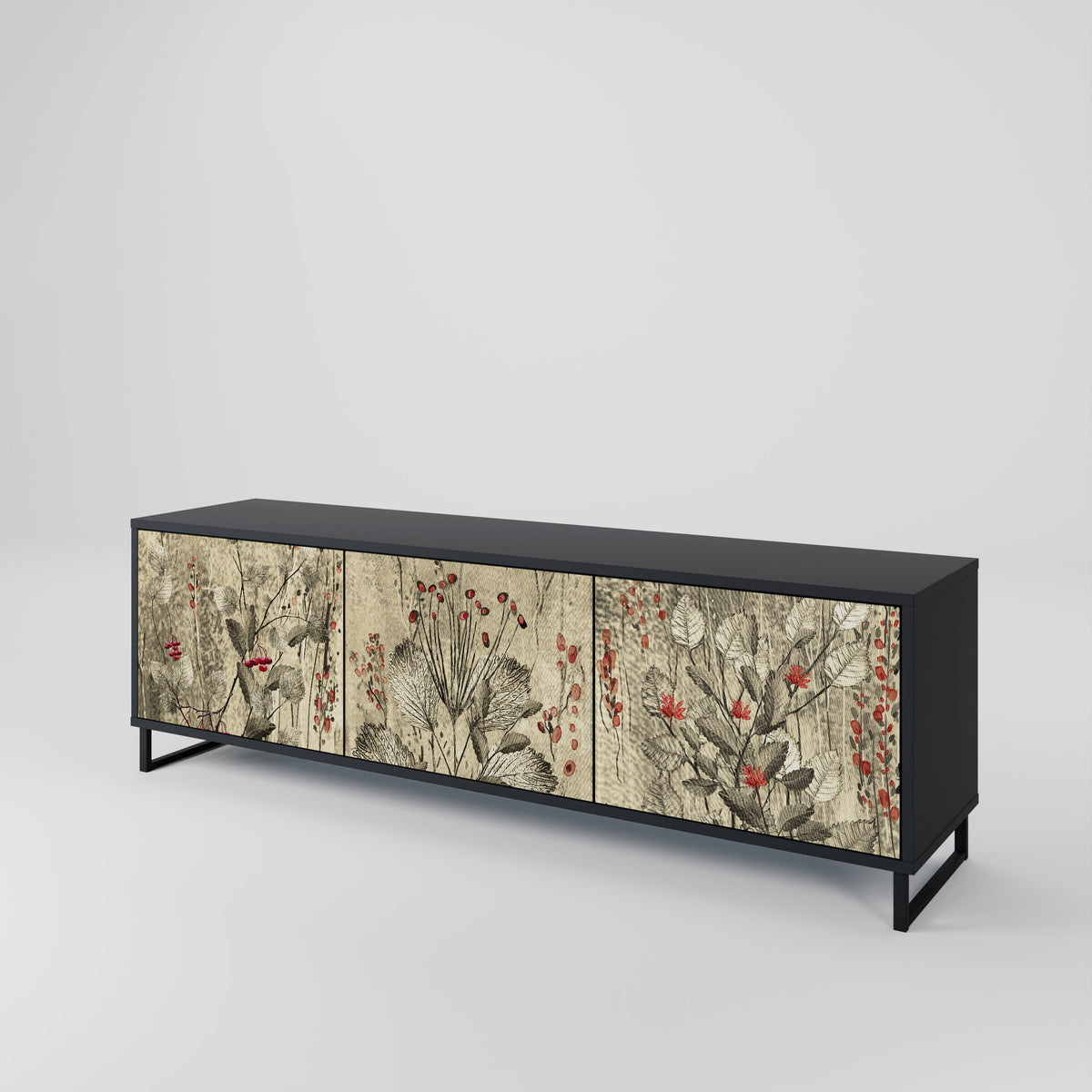 HERBAL GRACE Έπιπλο τηλεόρασης 3-θυρών