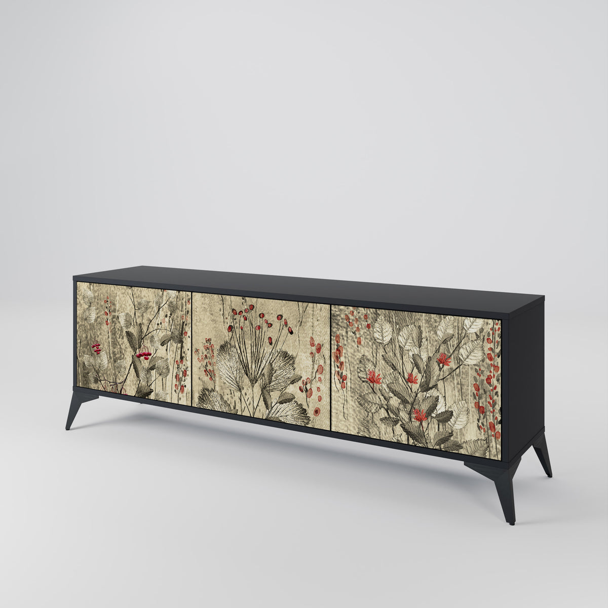 HERBAL GRACE Έπιπλο τηλεόρασης 3-θυρών