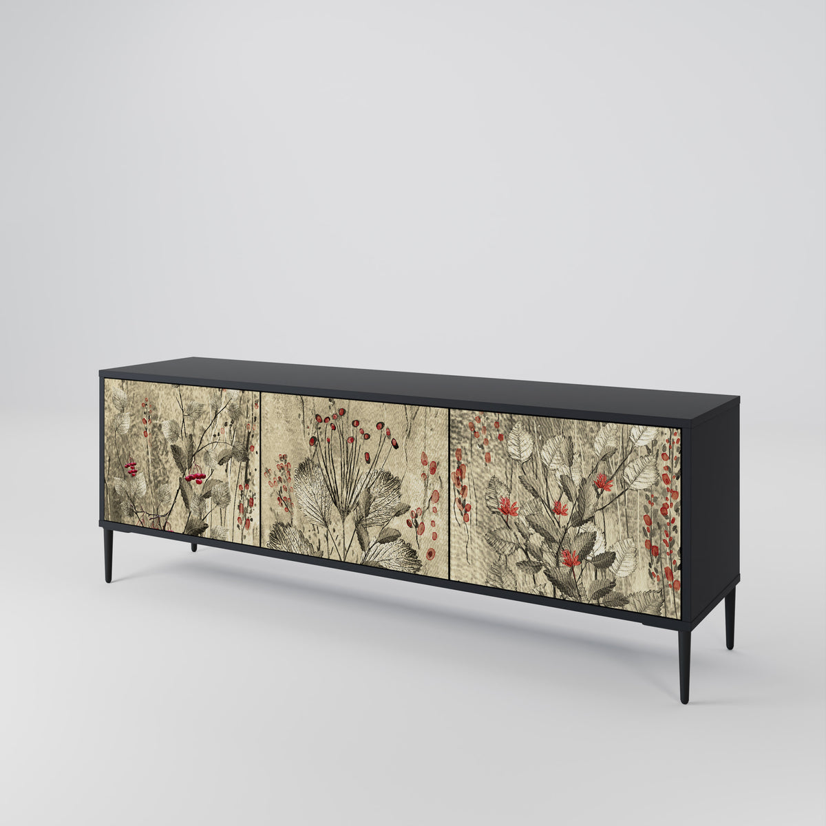 HERBAL GRACE Έπιπλο τηλεόρασης 3-θυρών