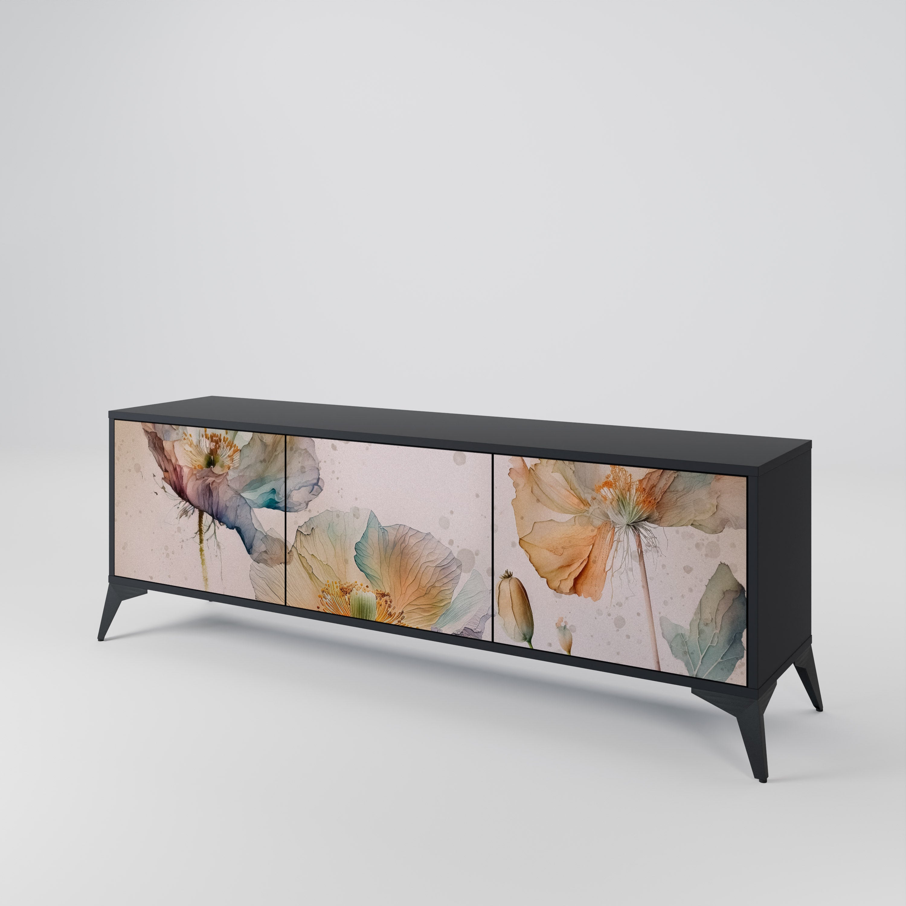 SOFTEN POPPY 3-Door TV Cabinet