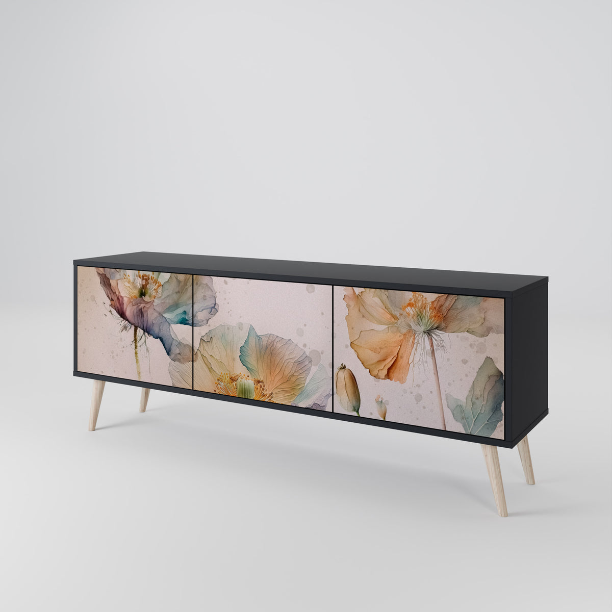SOFTEN POPPY Έπιπλο τηλεόρασης 3-θυρών