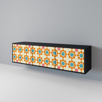 FLORAL DECOR Έπιπλο τηλεόρασης 3-θυρών
