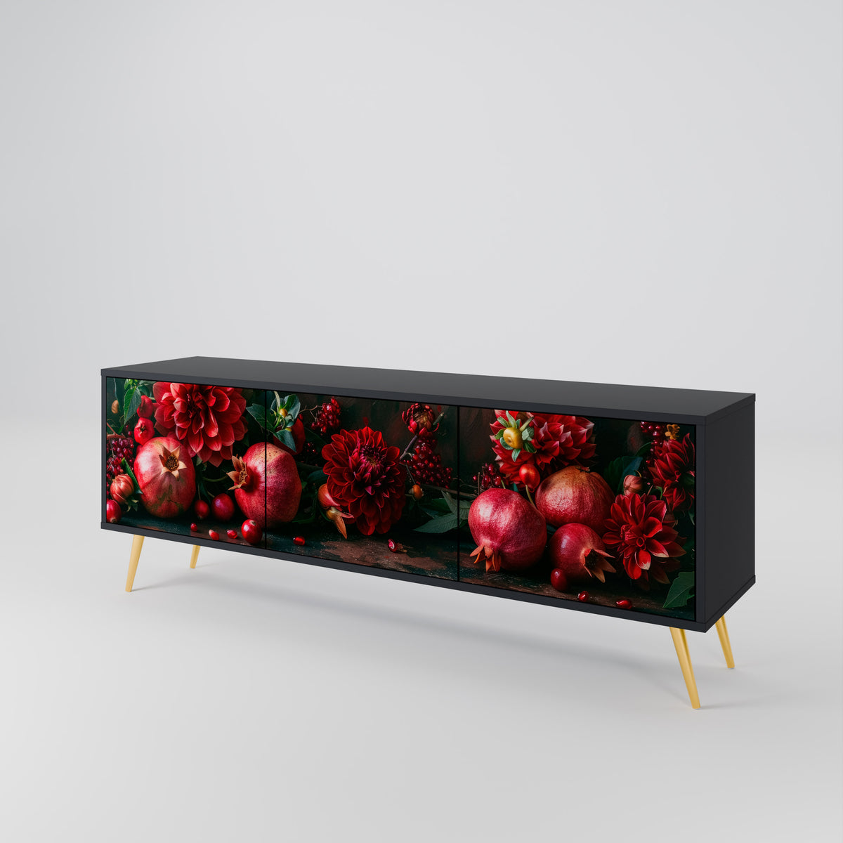DAHLIAS AND POMEGRANATES Έπιπλο τηλεόρασης 3-θυρών