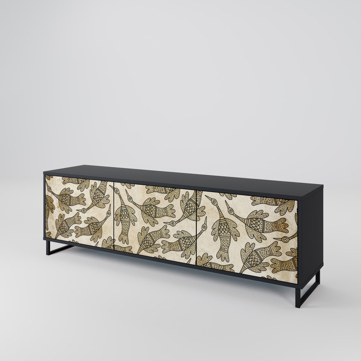 ALMONDINE SONGBIRD 3-Door TV Cabinet