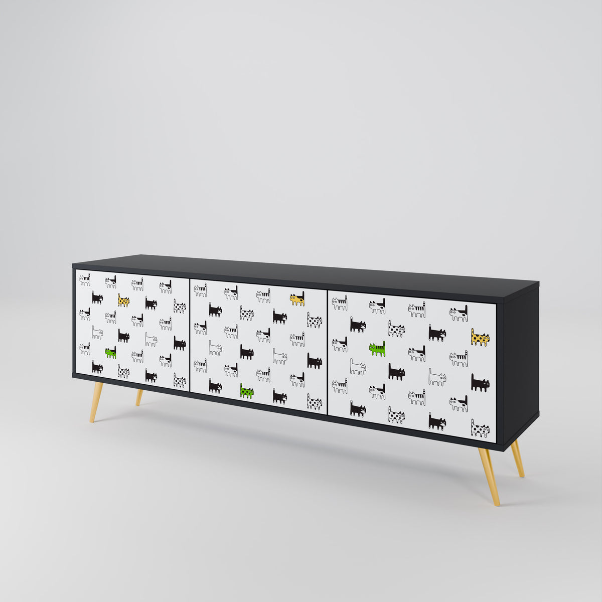 CATS COMPILATION Έπιπλο τηλεόρασης 3-θυρών