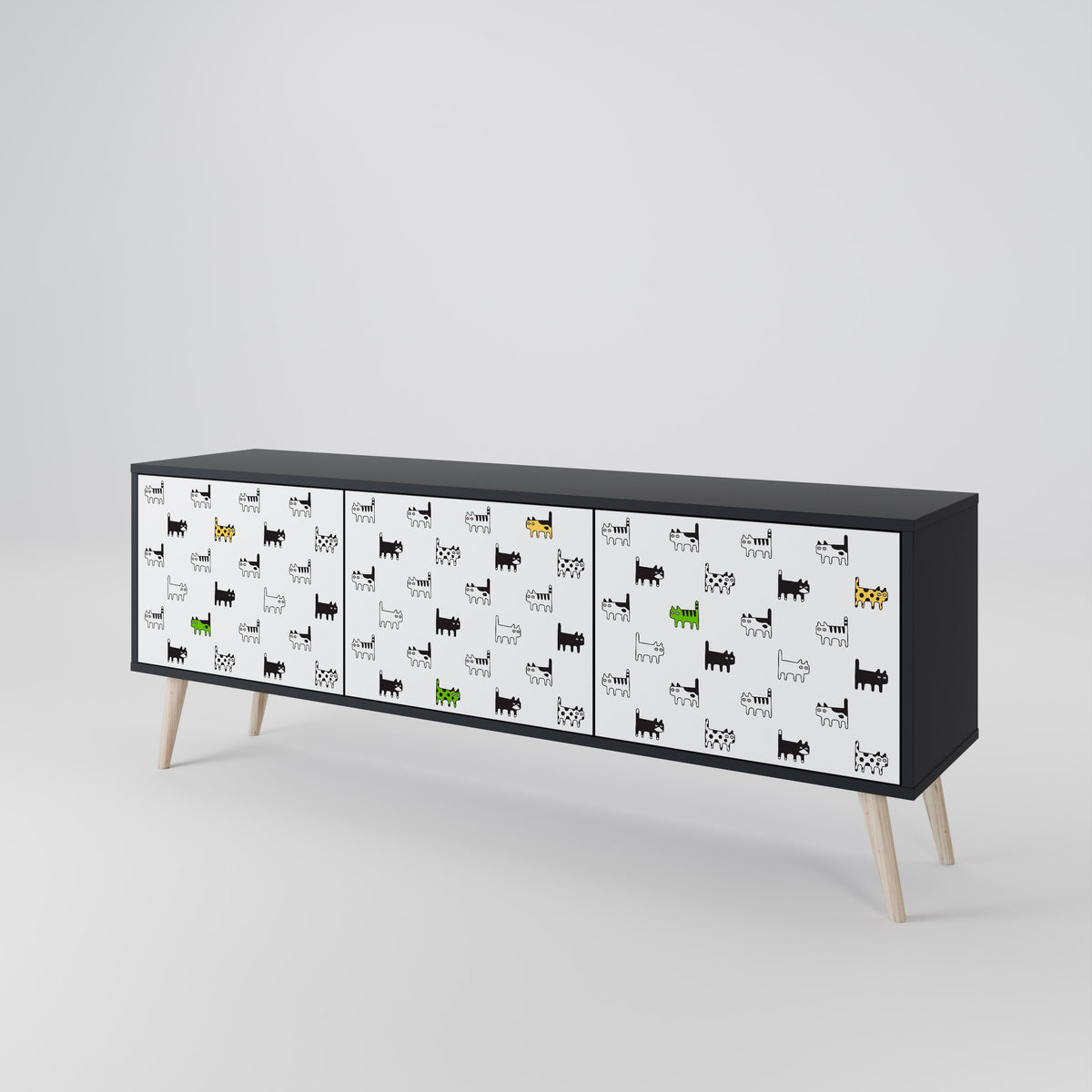 CATS COMPILATION Έπιπλο τηλεόρασης 3-θυρών