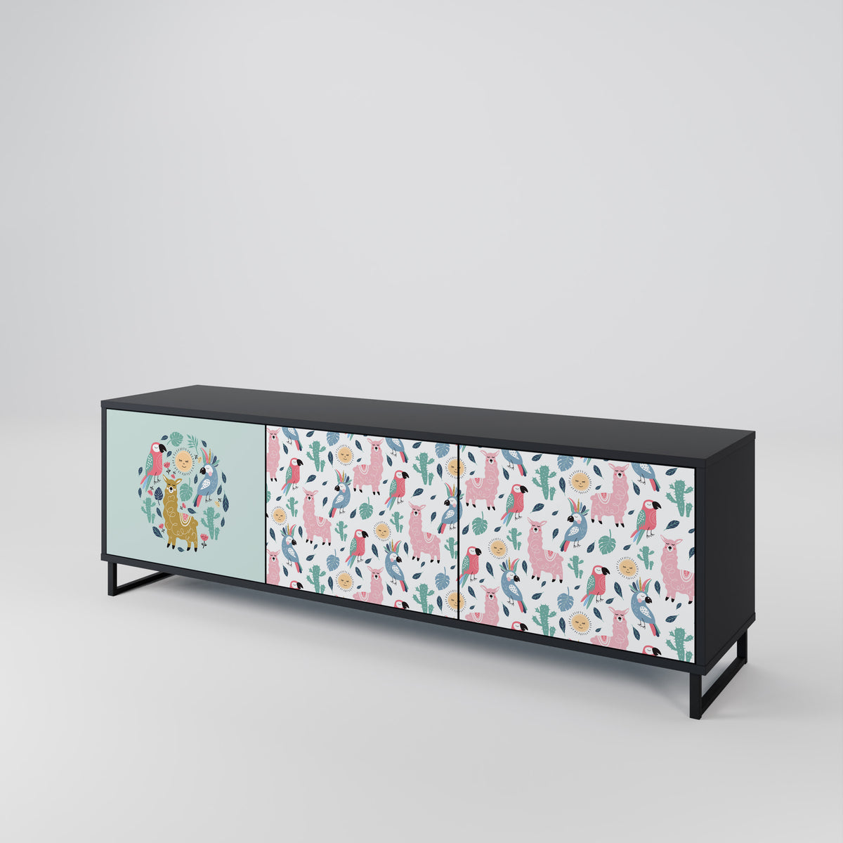 COLORFUL ALPACAS Έπιπλο τηλεόρασης 3-θυρών