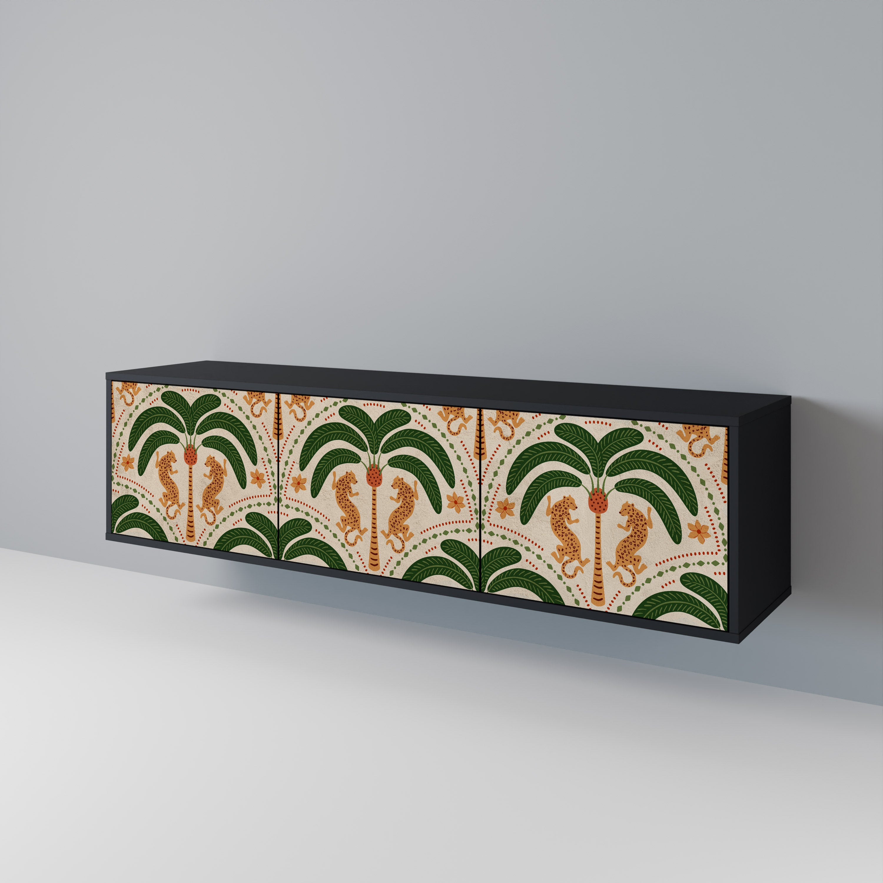 DANCING PREDATORS 3-Door TV Cabinet