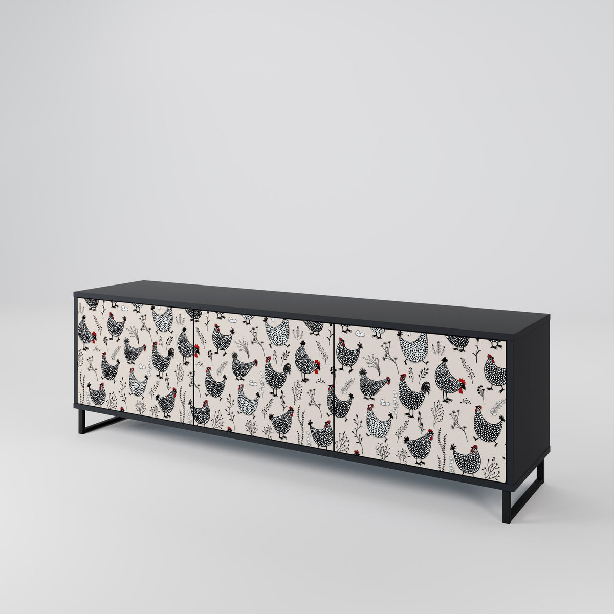 HAPPY HENS Έπιπλο τηλεόρασης 3-θυρών