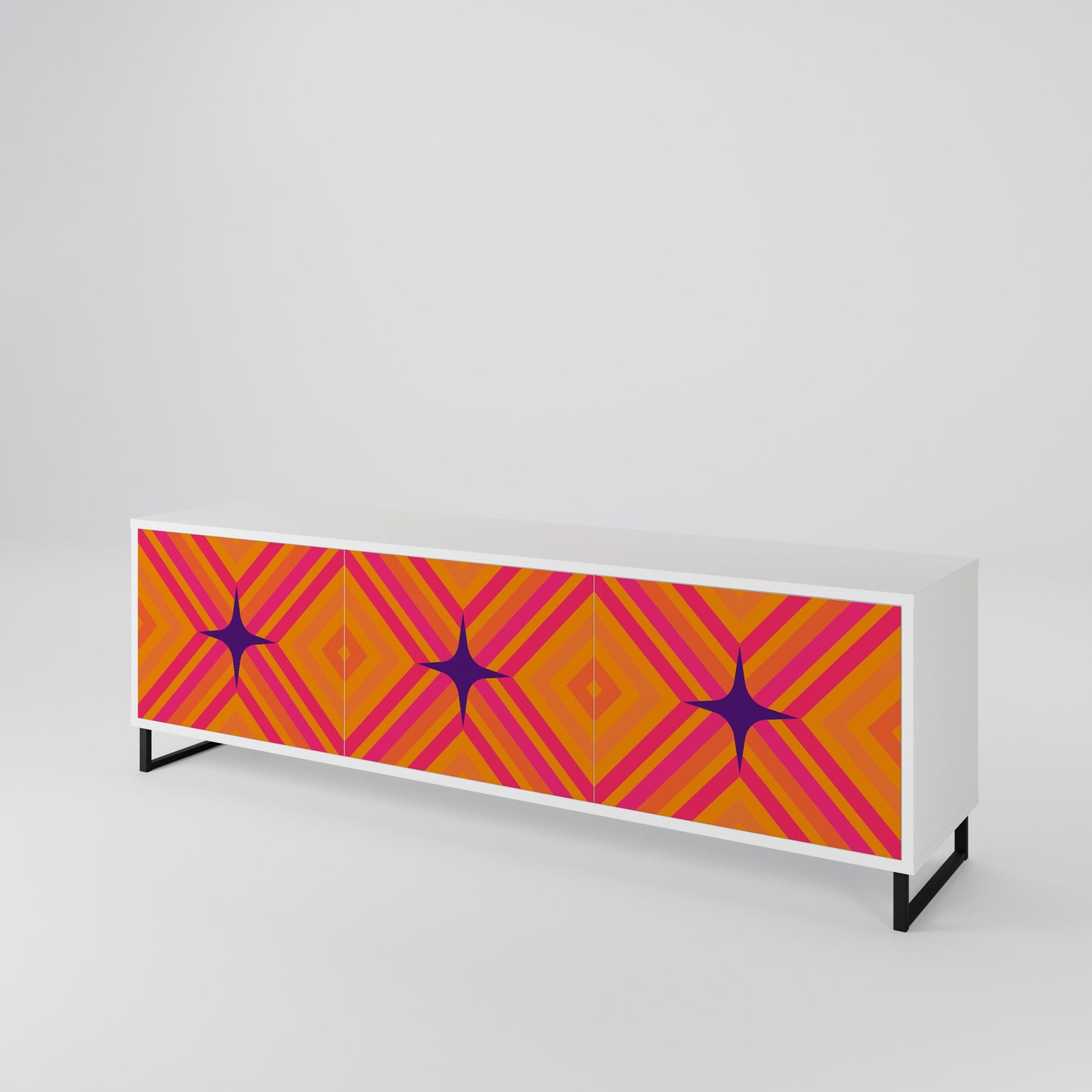 GEOMETRIC BRILLIANCE 3-Door TV Cabinet