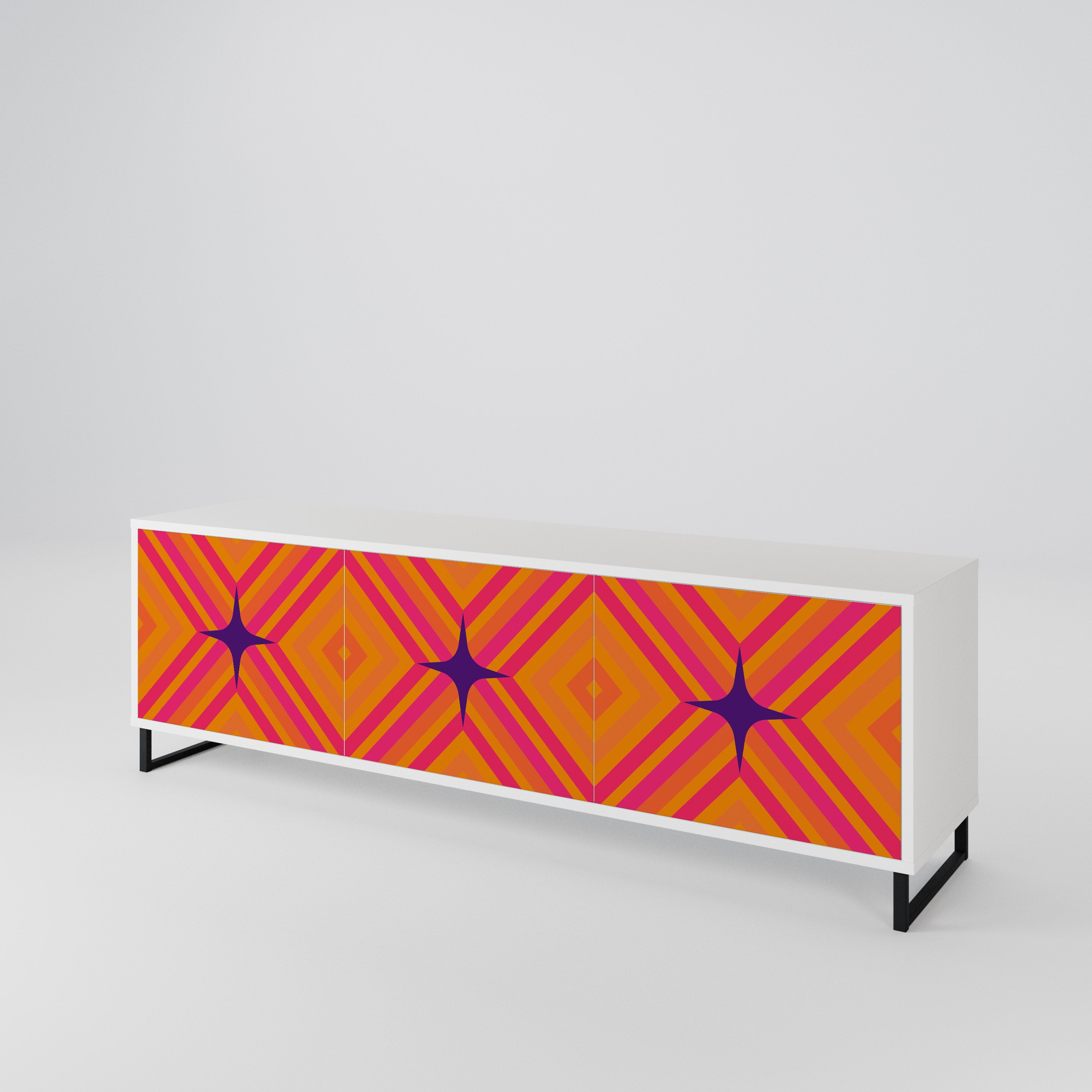 GEOMETRIC BRILLIANCE Έπιπλο τηλεόρασης 3-θυρών