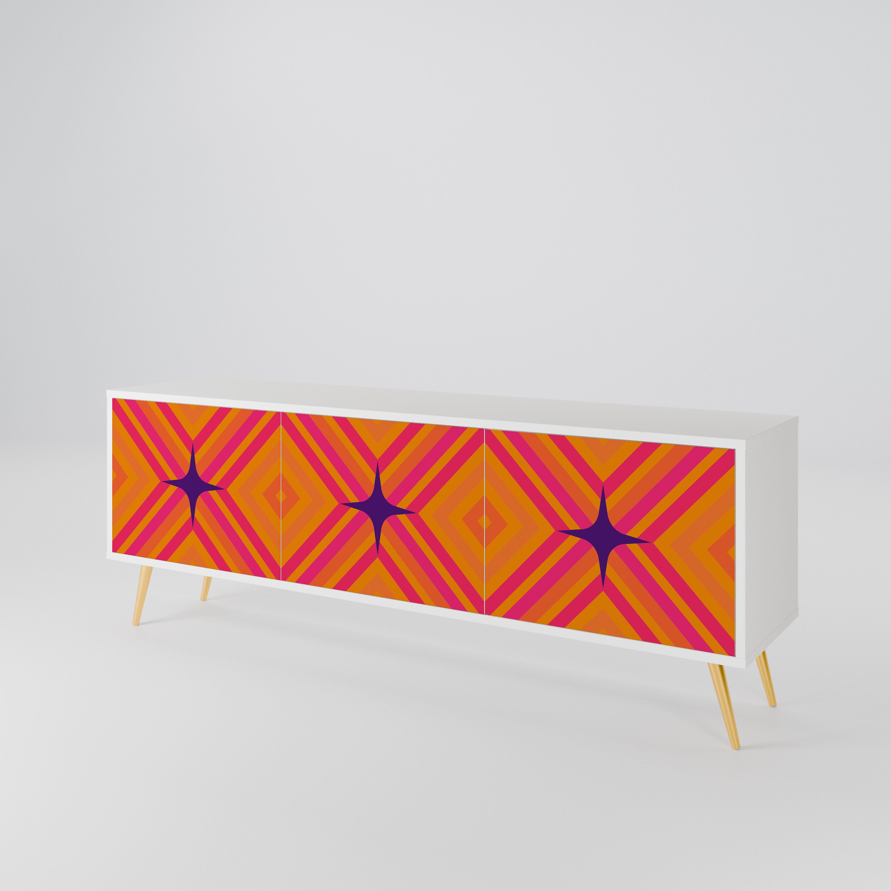 GEOMETRIC BRILLIANCE Έπιπλο τηλεόρασης 3-θυρών