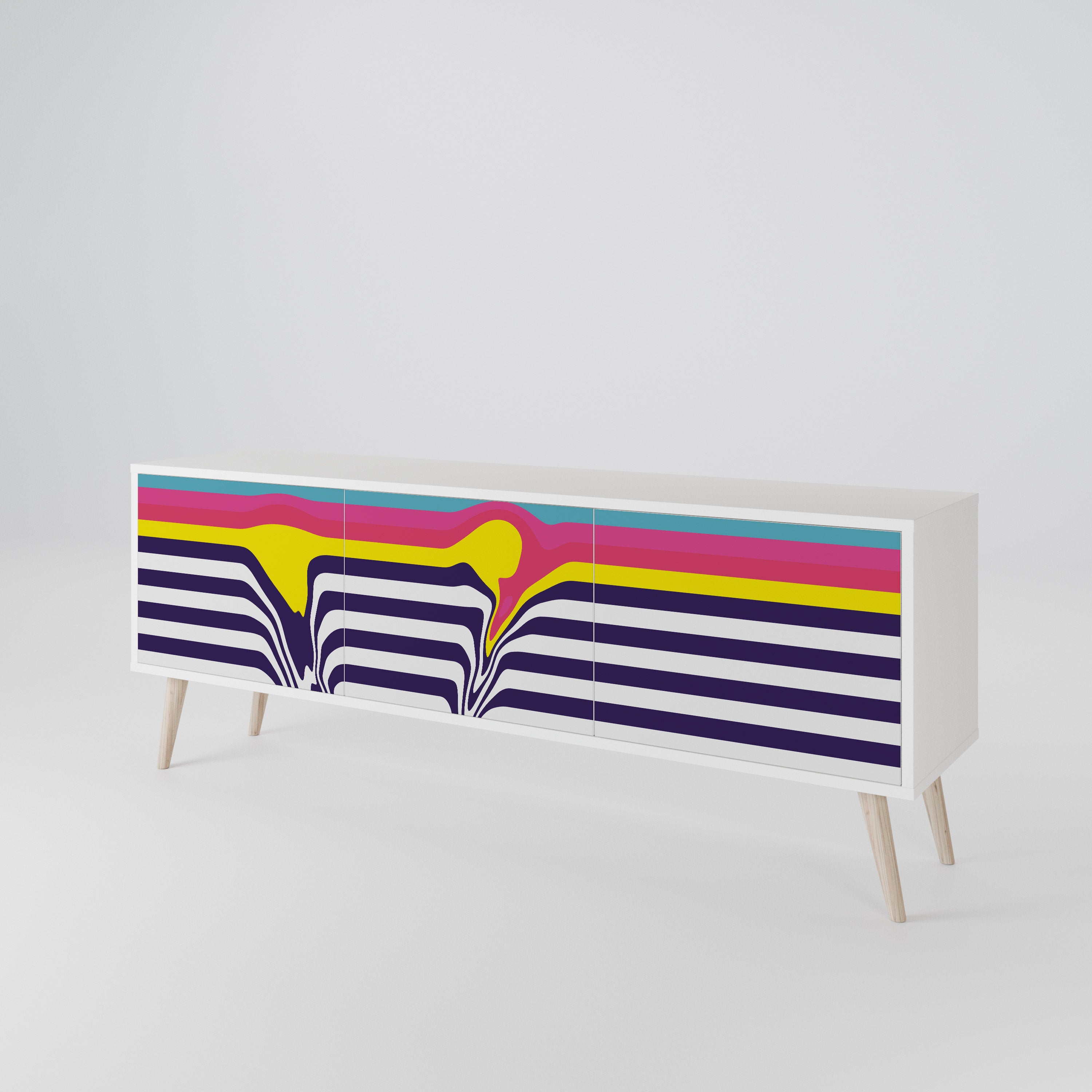 COLORFUL DIVERSION Έπιπλο τηλεόρασης 3-θυρών