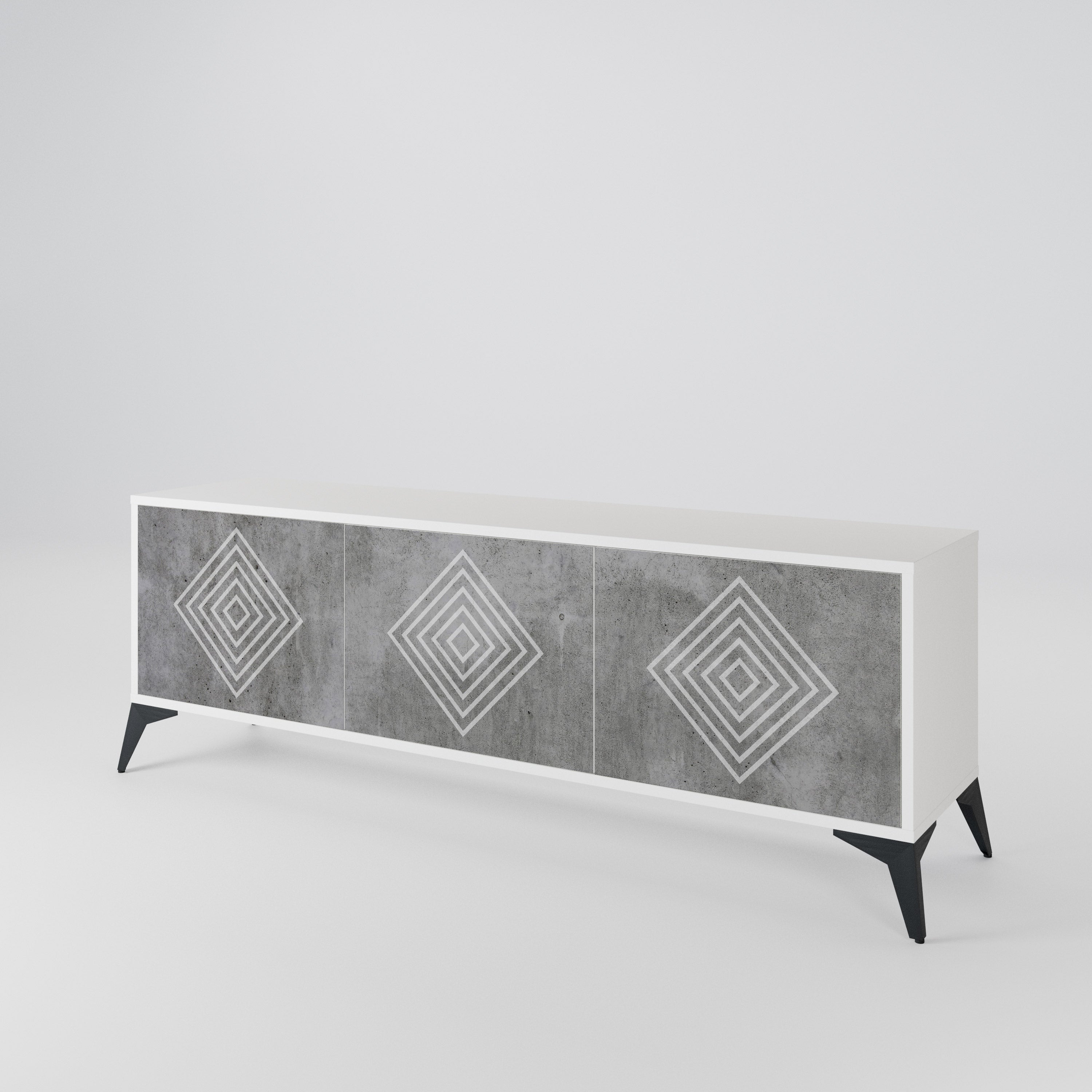 POLYGONAL ARTISTRY Έπιπλο τηλεόρασης 3-θυρών
