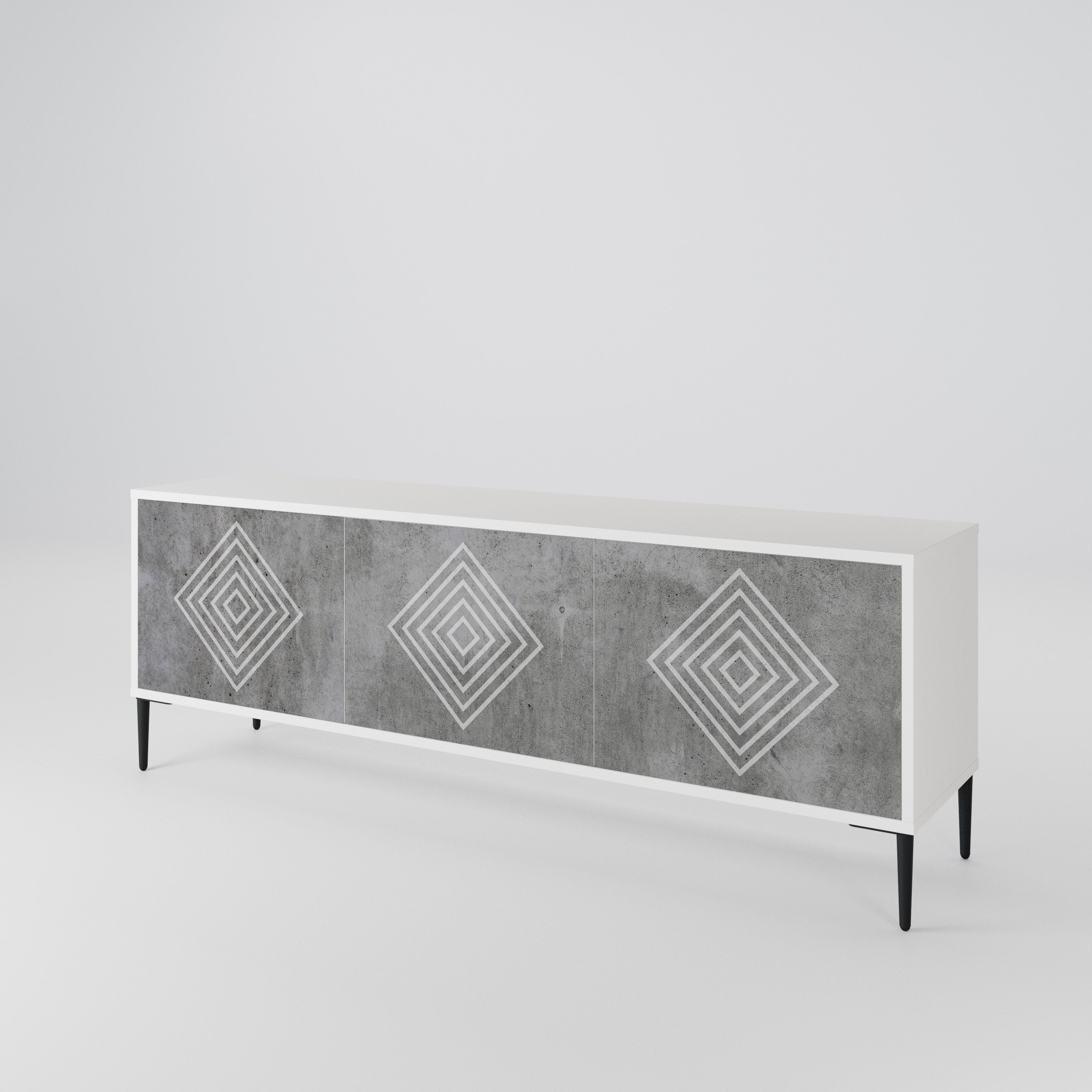 POLYGONAL ARTISTRY Έπιπλο τηλεόρασης 3-θυρών