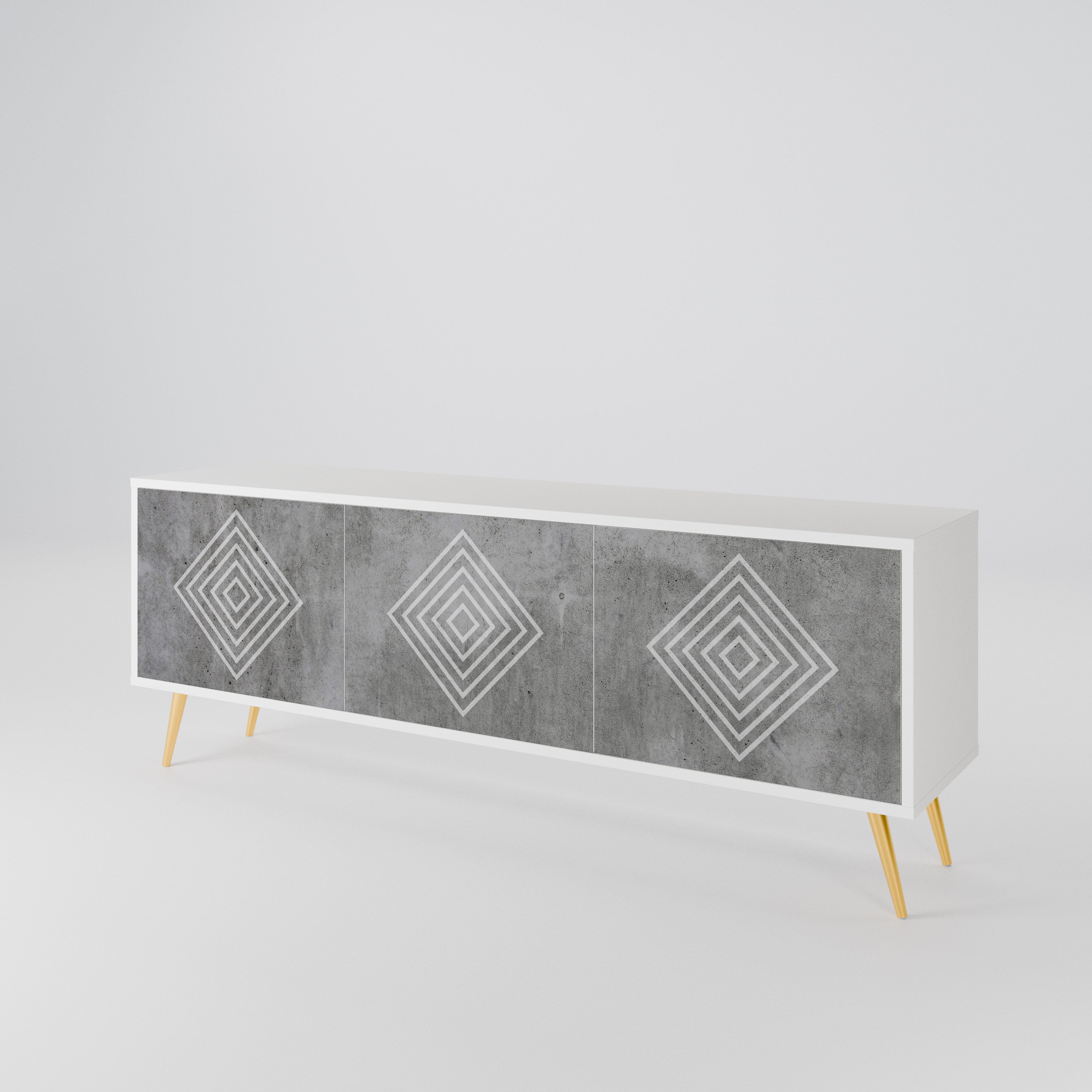 POLYGONAL ARTISTRY Έπιπλο τηλεόρασης 3-θυρών