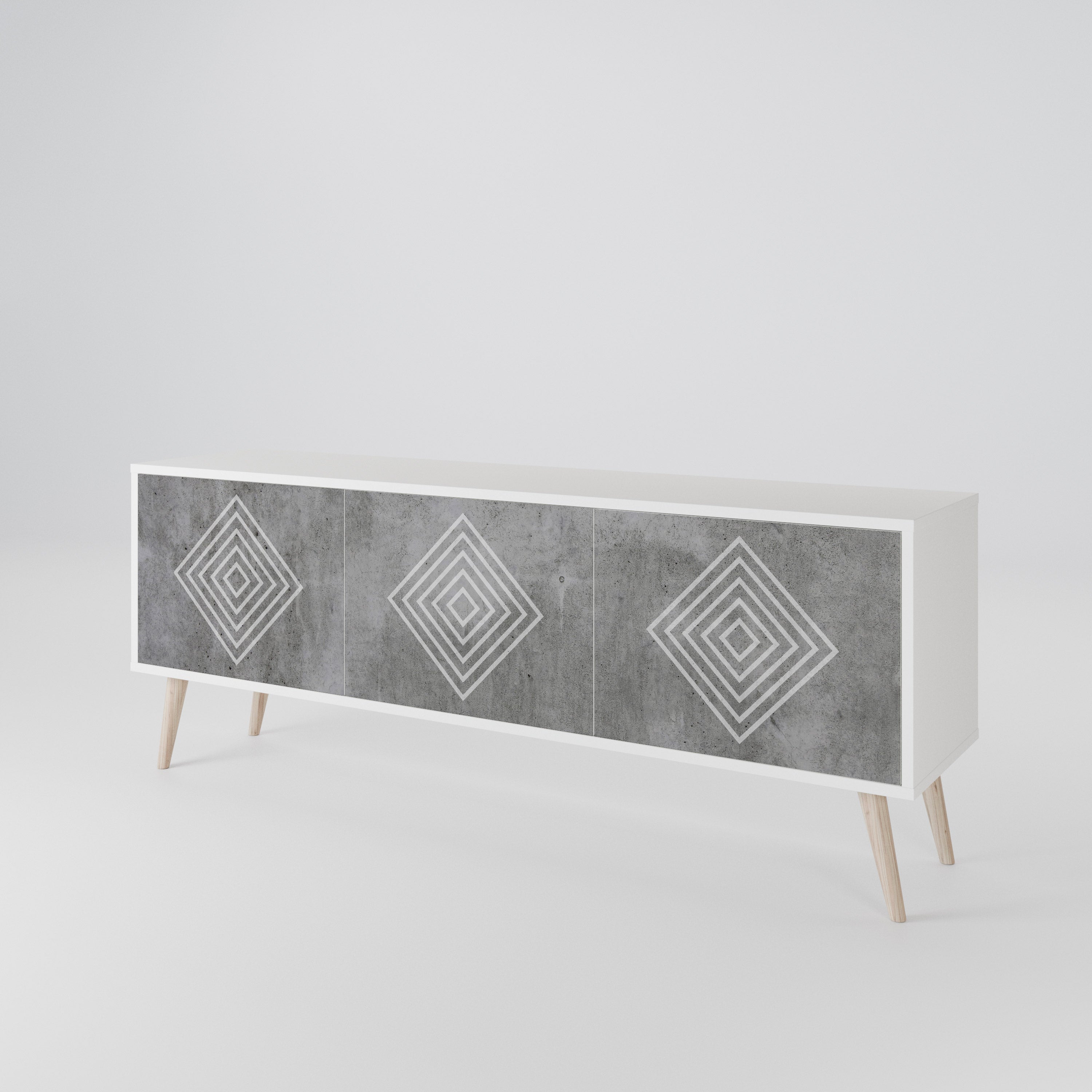 POLYGONAL ARTISTRY Έπιπλο τηλεόρασης 3-θυρών