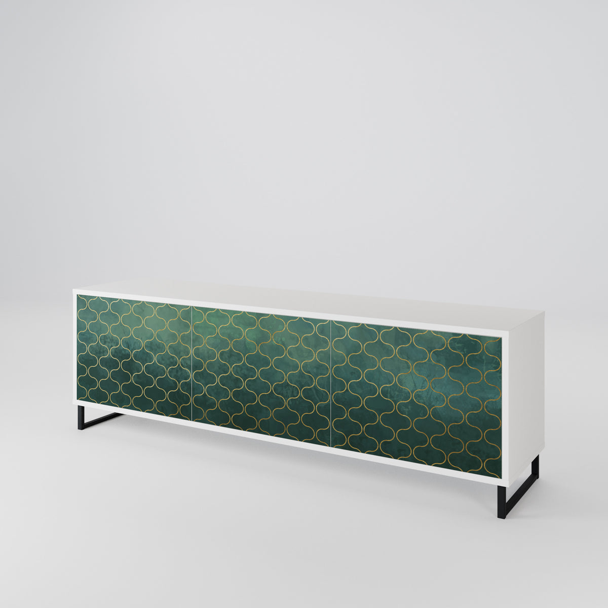 TESSELATED GREENERY Έπιπλο τηλεόρασης 3-θυρών