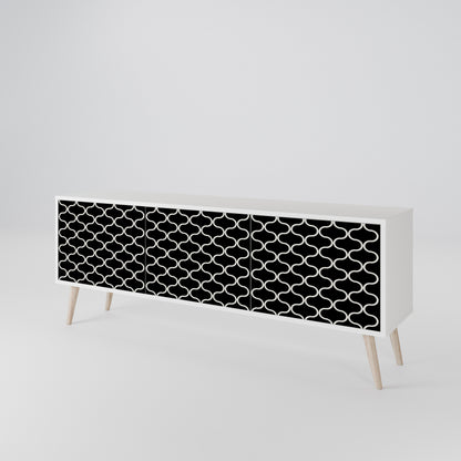 TESSELATED BLACKNESS Έπιπλο τηλεόρασης 3-θυρών