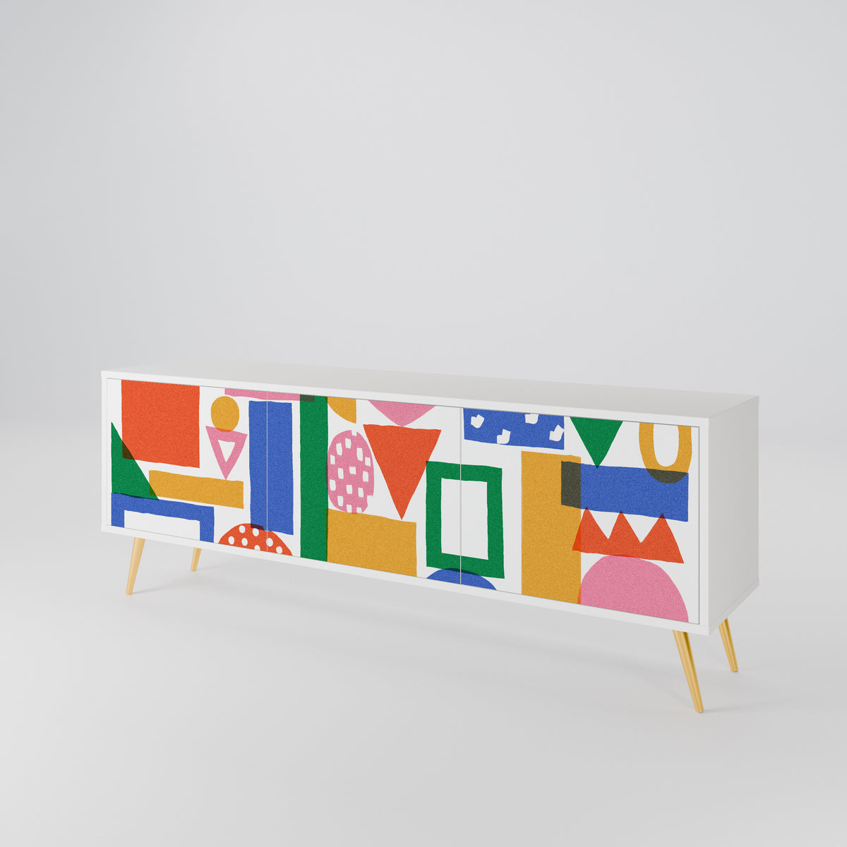 GEOMETRIC GLIMMER Έπιπλο τηλεόρασης 3-θυρών