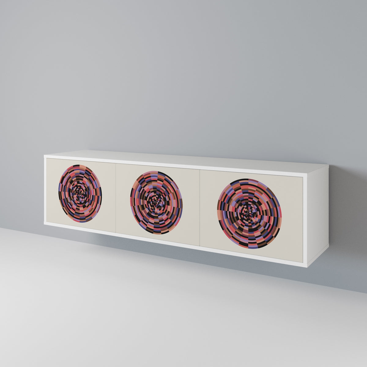 BROWN CIRCLES Έπιπλο τηλεόρασης 3-θυρών