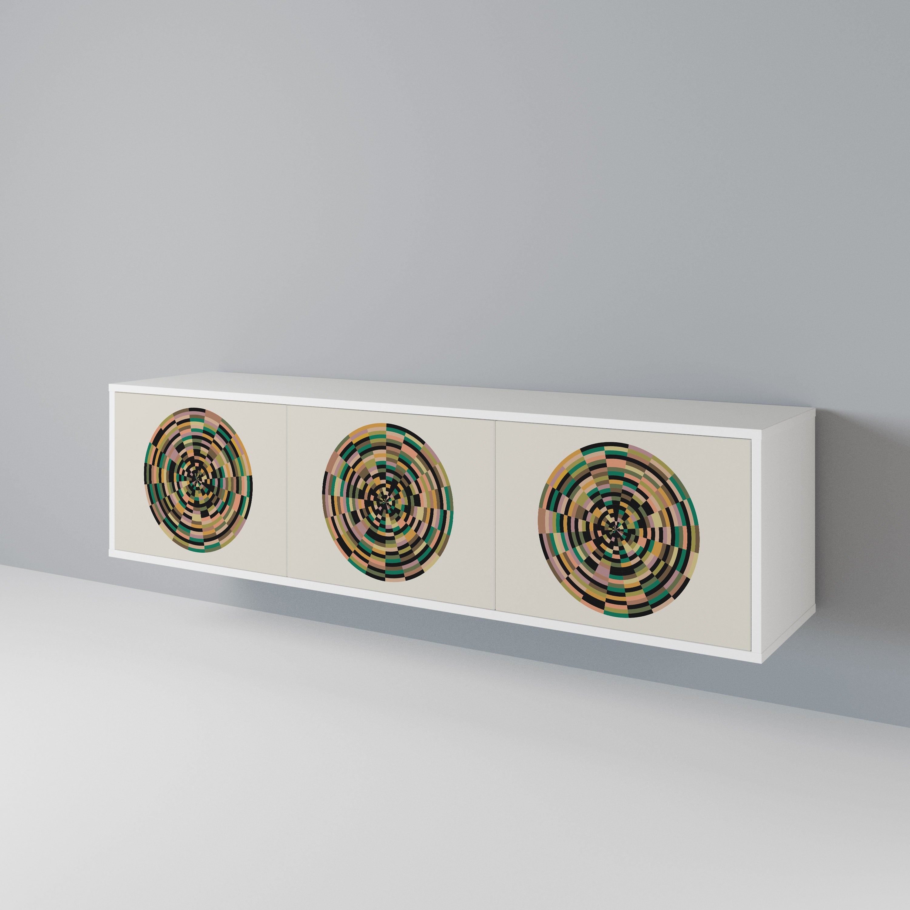 GREEN CIRCLES Έπιπλο τηλεόρασης 3-θυρών