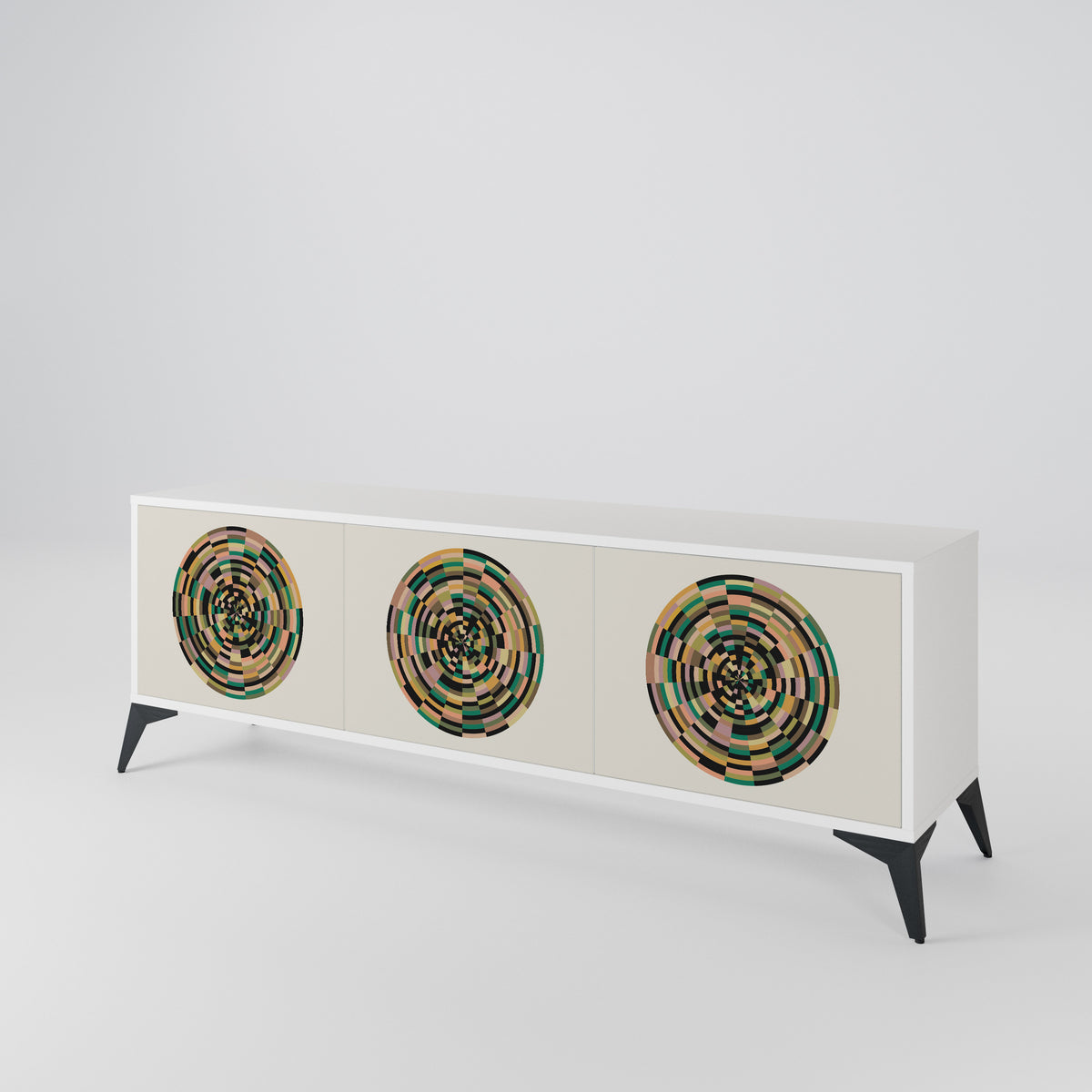 GREEN CIRCLES Έπιπλο τηλεόρασης 3-θυρών