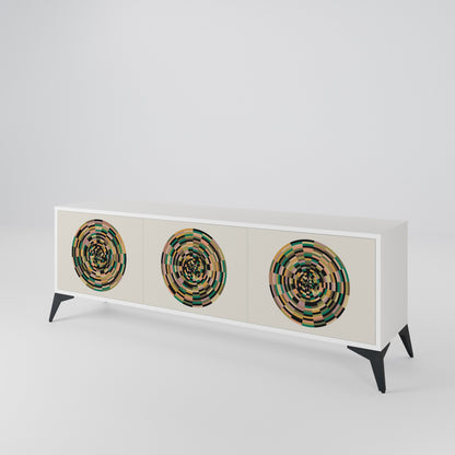 GREEN CIRCLES Έπιπλο τηλεόρασης 3-θυρών