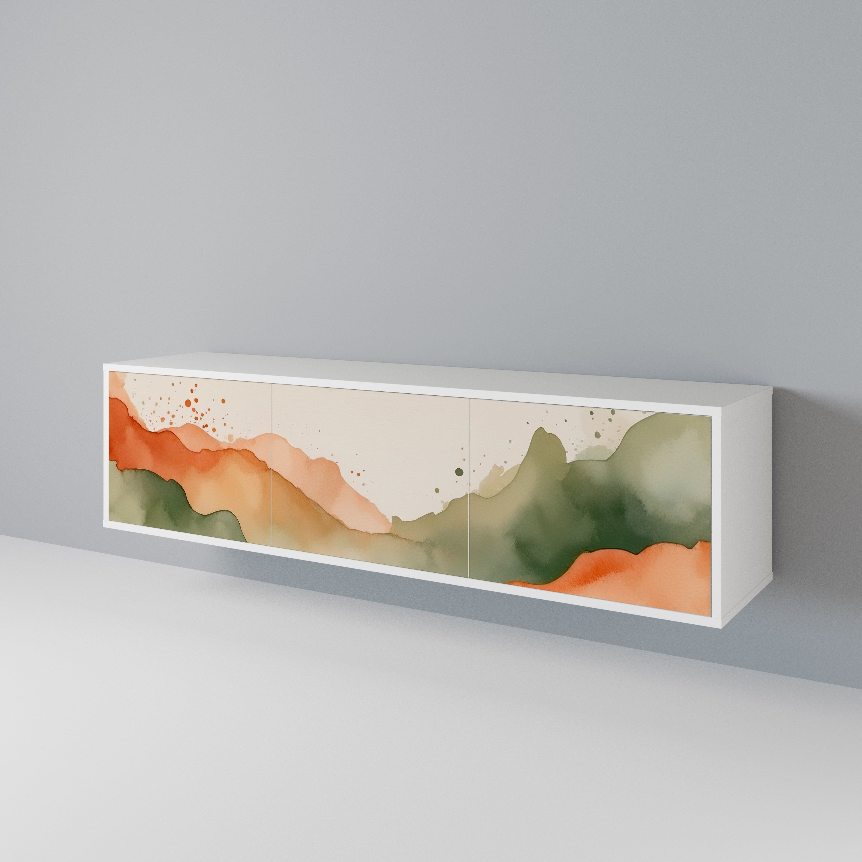 WATERCOLOUR PEAKS Έπιπλο τηλεόρασης 3-θυρών