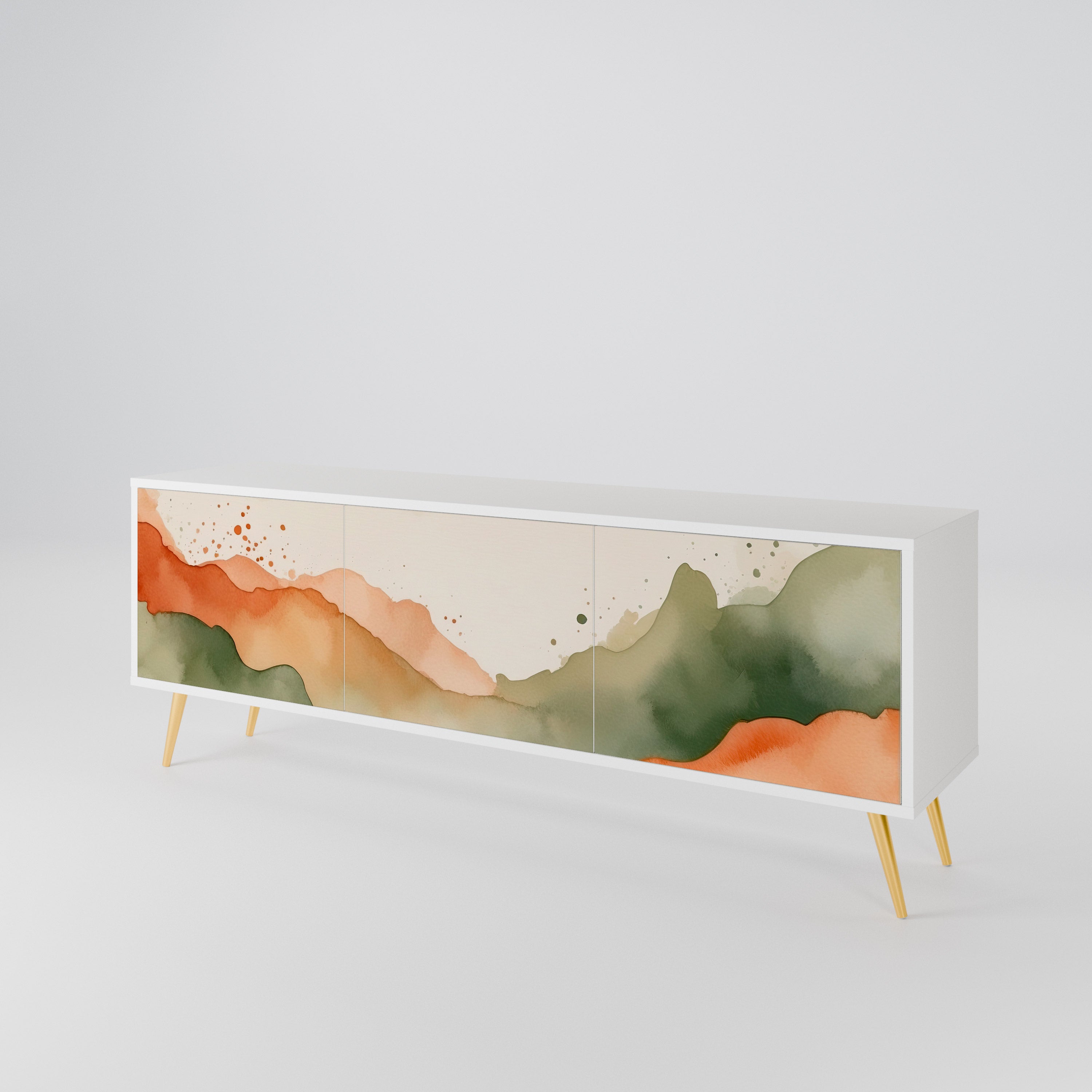 WATERCOLOUR PEAKS Έπιπλο τηλεόρασης 3-θυρών