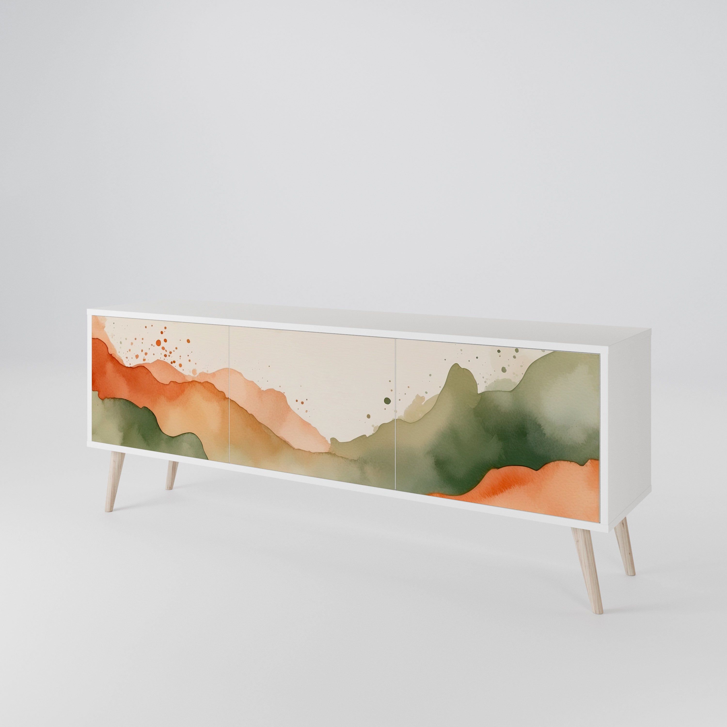 WATERCOLOUR PEAKS Έπιπλο τηλεόρασης 3-θυρών
