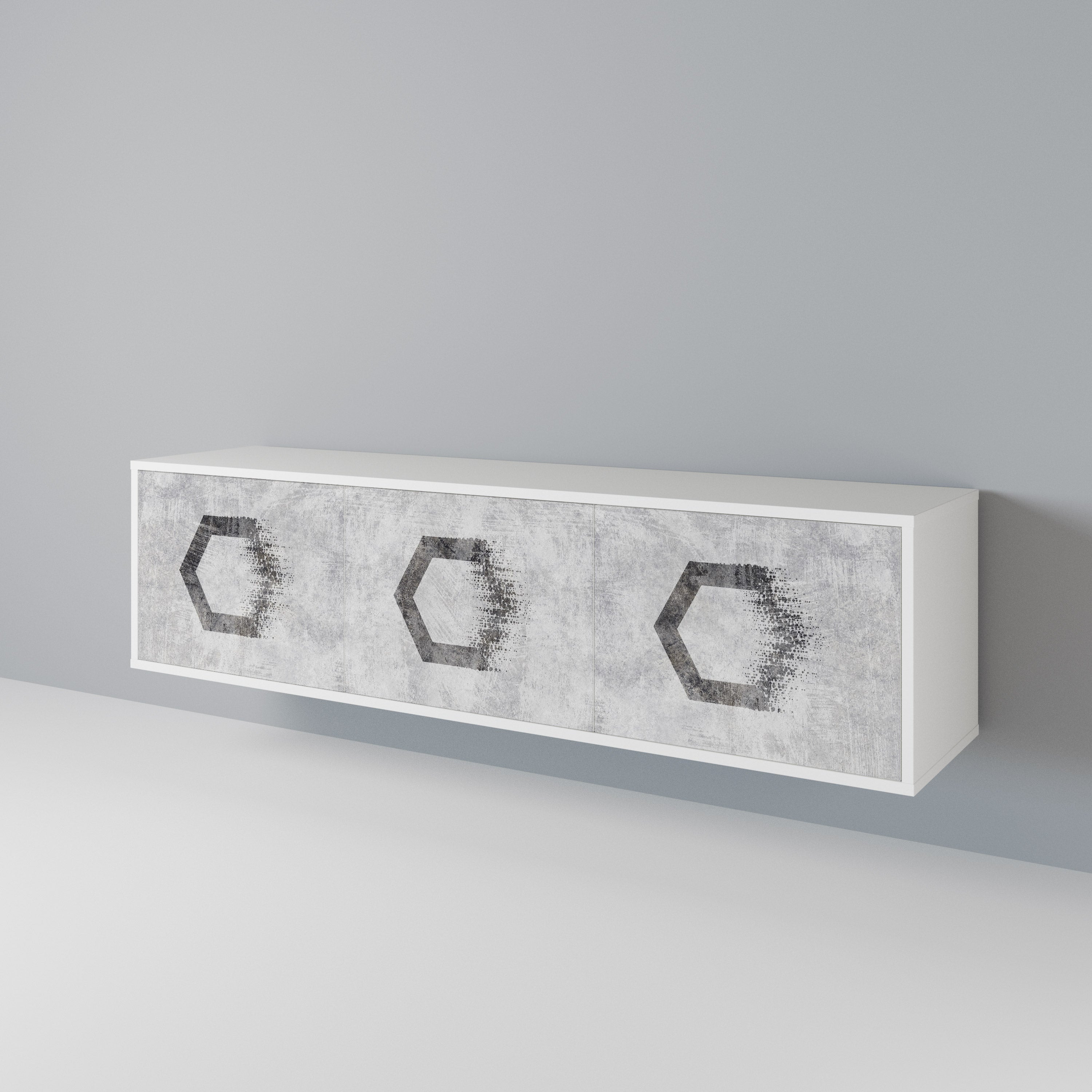 HEXAGONAL FIGURES Έπιπλο τηλεόρασης 3-θυρών