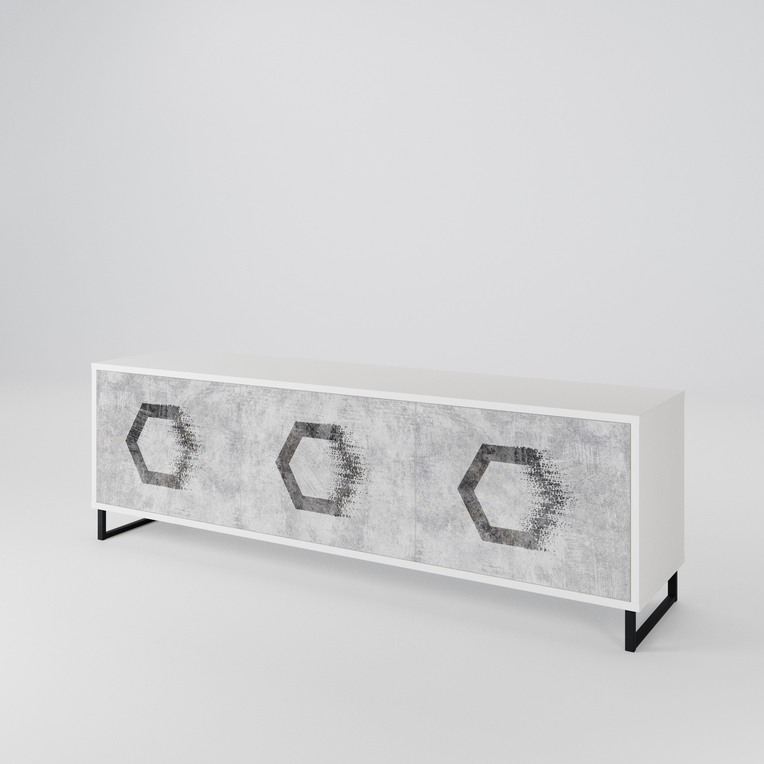 HEXAGONAL FIGURES Έπιπλο τηλεόρασης 3-θυρών