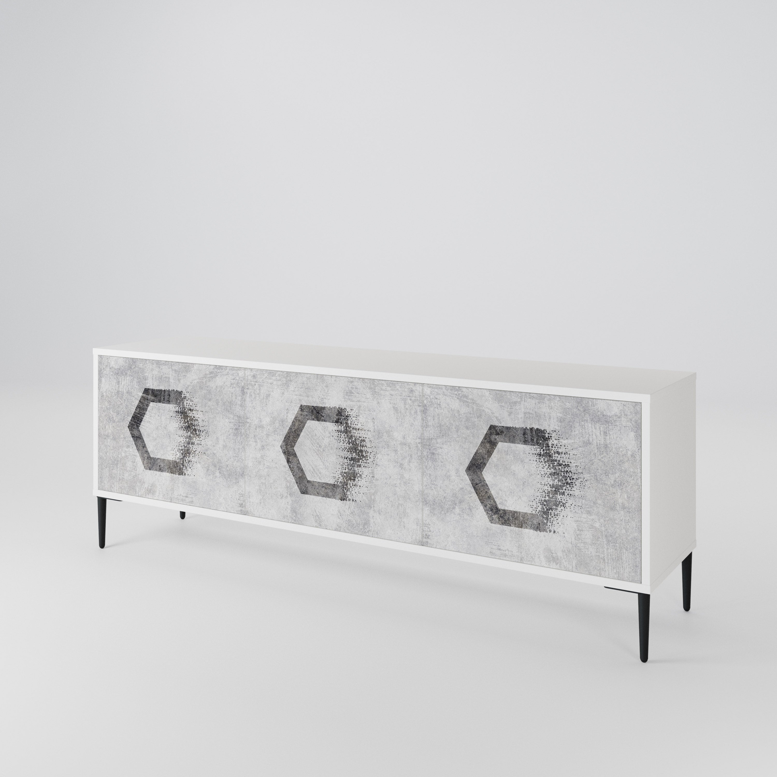 HEXAGONAL FIGURES Έπιπλο τηλεόρασης 3-θυρών
