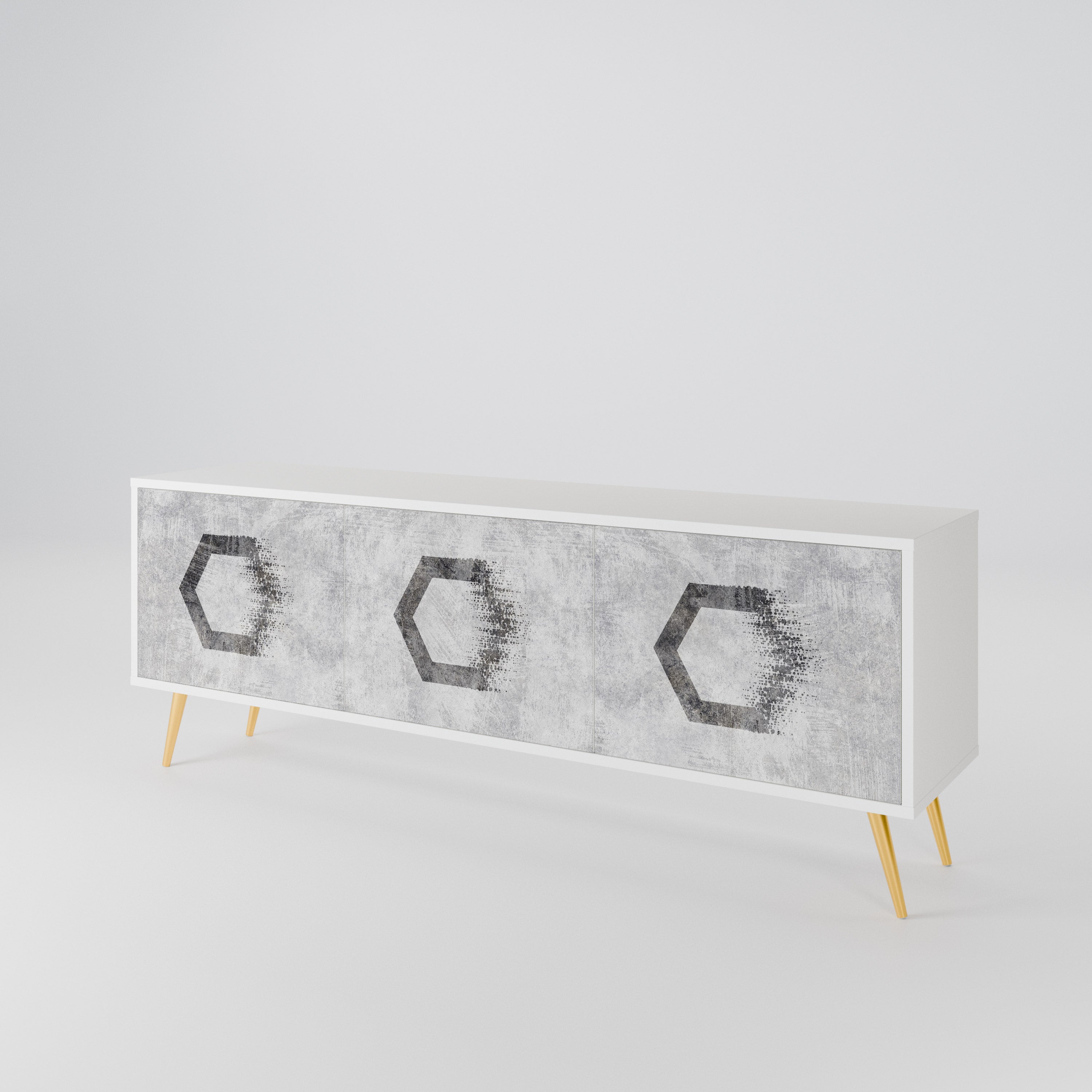 HEXAGONAL FIGURES Έπιπλο τηλεόρασης 3-θυρών