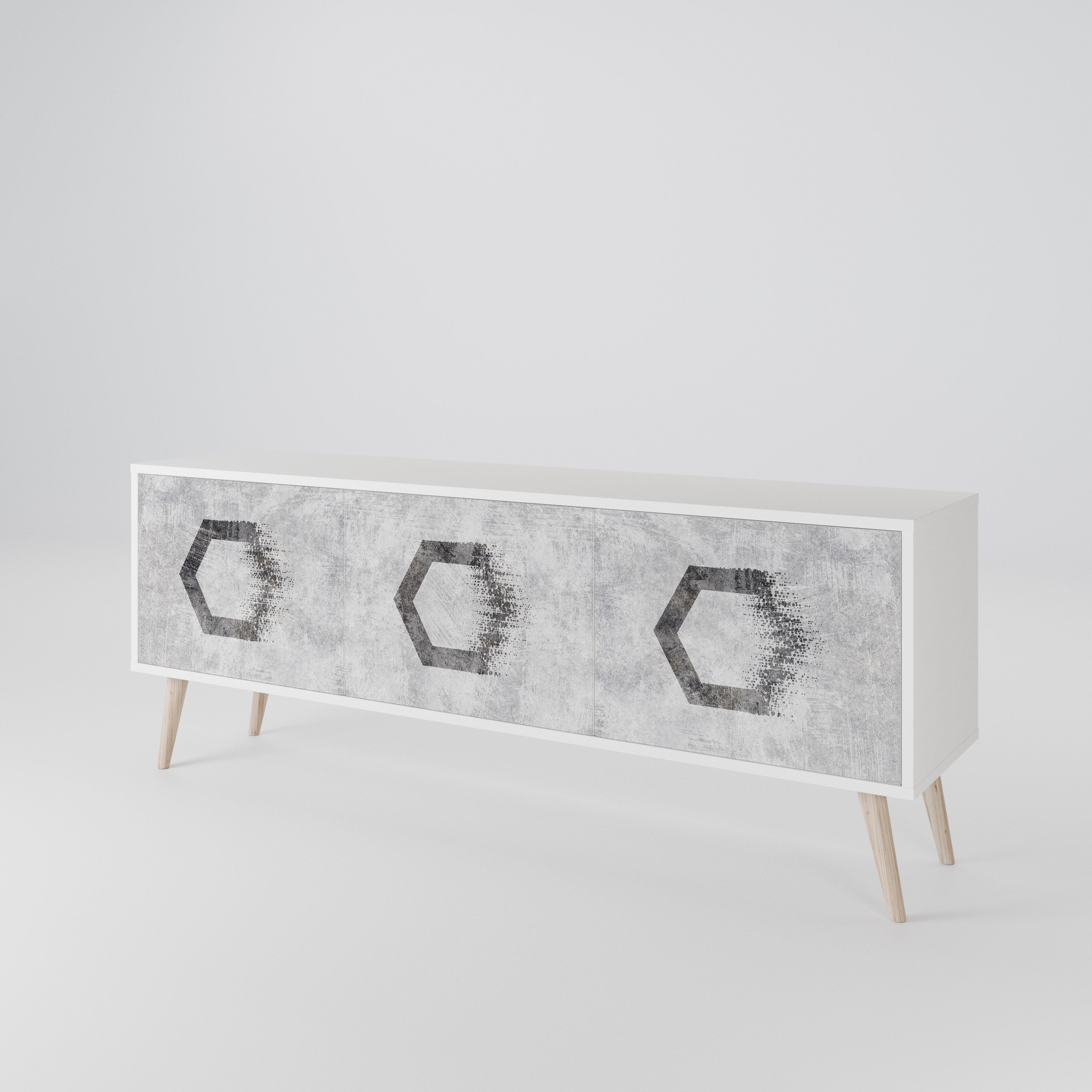 HEXAGONAL FIGURES Έπιπλο τηλεόρασης 3-θυρών