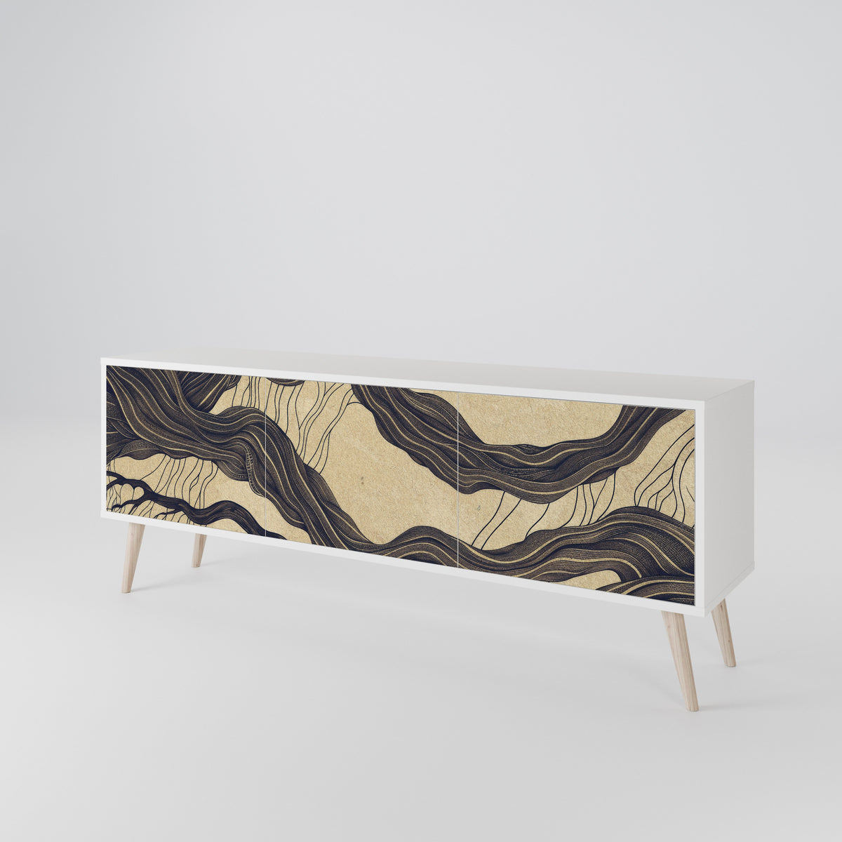UNIFIED FRAGMENTS 3-Door TV Cabinet