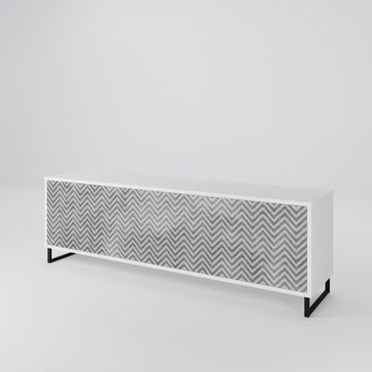 CONCRETE ZIG ZAG Έπιπλο τηλεόρασης 3-θυρών