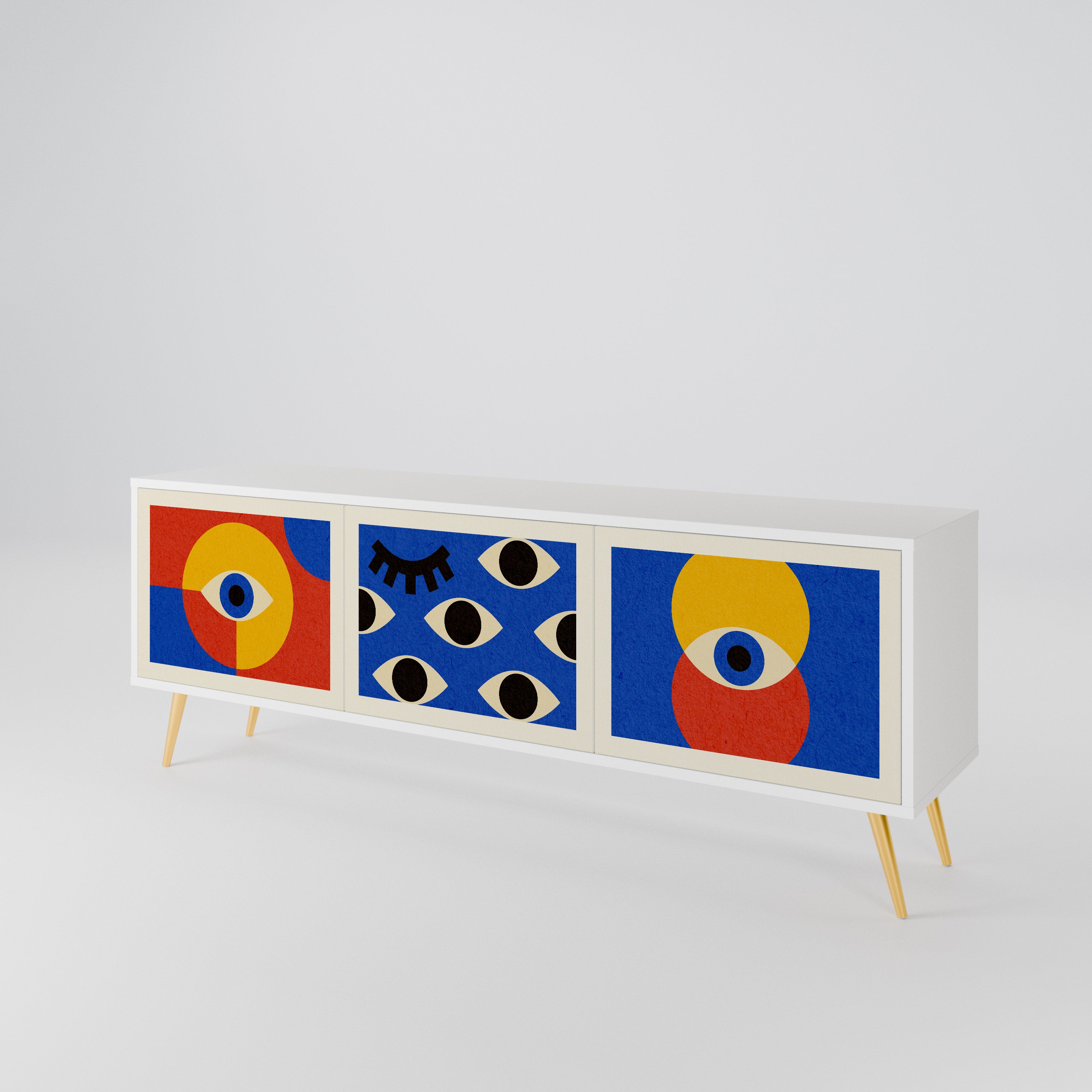 GEOMETRIC EYES Έπιπλο τηλεόρασης 3-θυρών