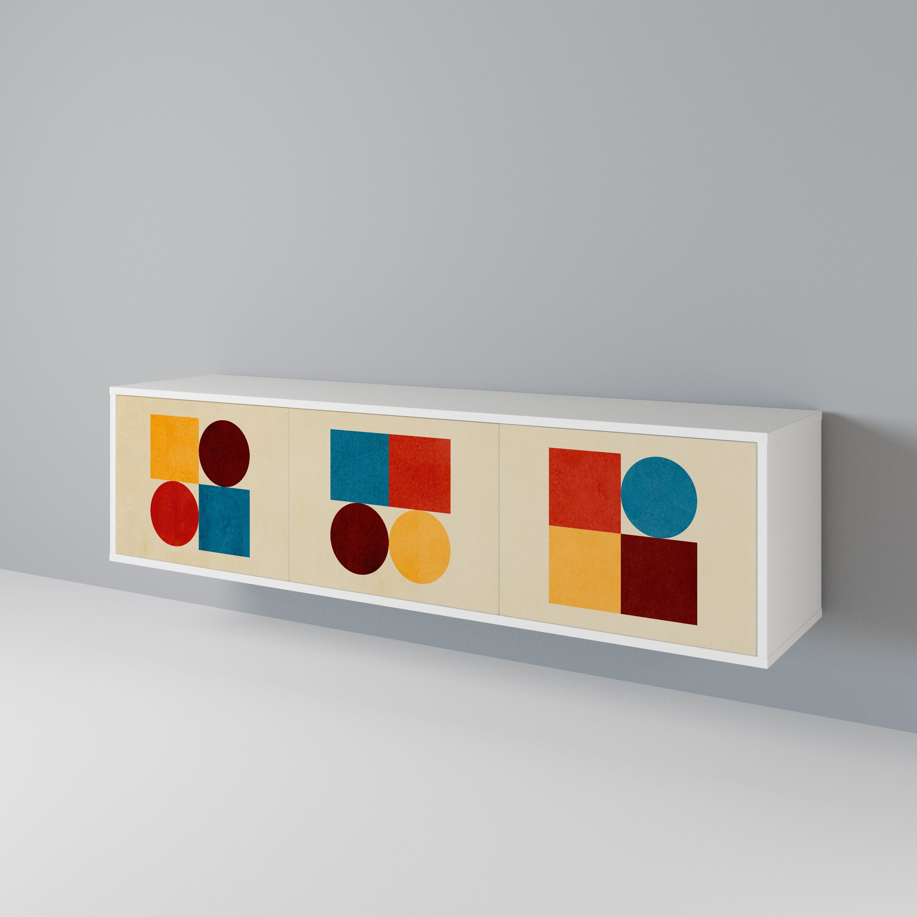 GEOMETRIC PUZZLE Έπιπλο τηλεόρασης 3-θυρών