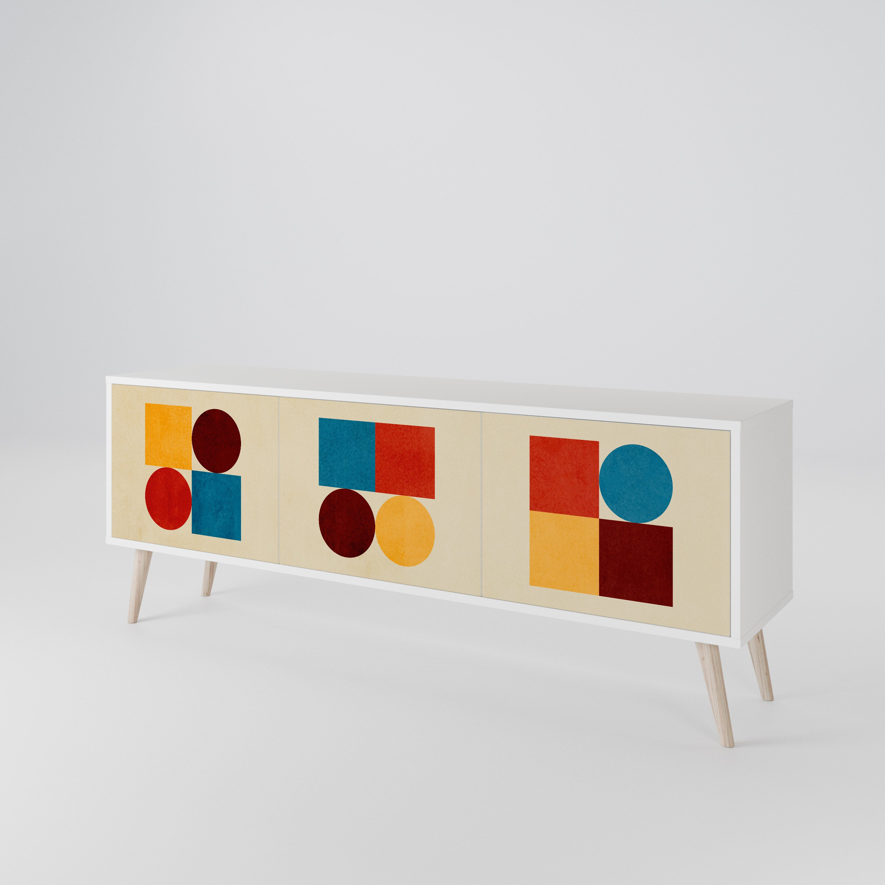 GEOMETRIC PUZZLE Έπιπλο τηλεόρασης 3-θυρών