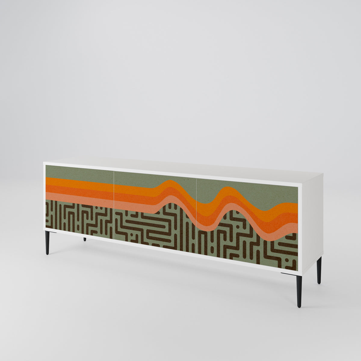 SIMPLE SOLUTIONS 3-Door TV Cabinet
