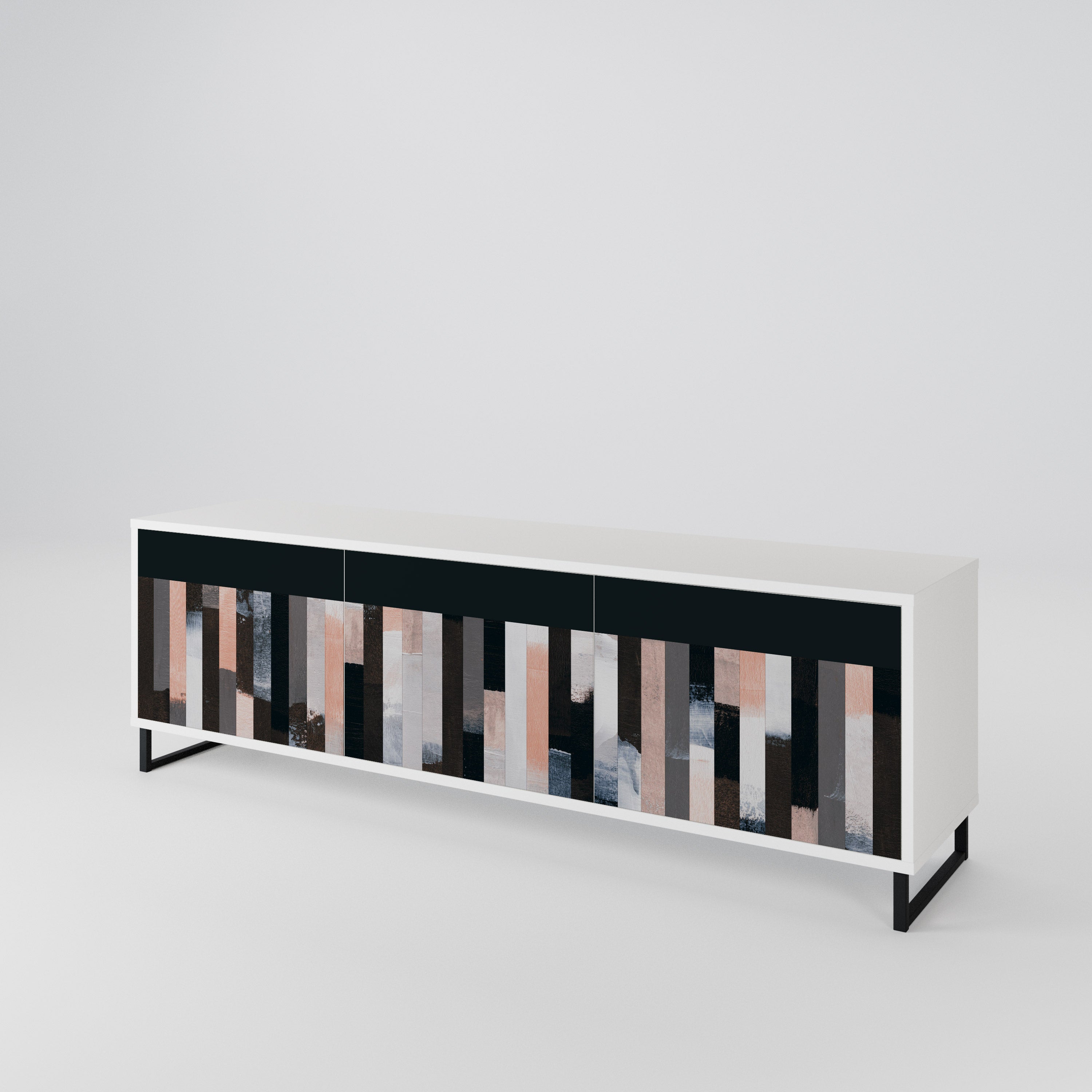 COLLAGE OF RECTANGLES Έπιπλο τηλεόρασης 3-θυρών