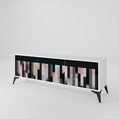 COLLAGE OF RECTANGLES Έπιπλο τηλεόρασης 3-θυρών
